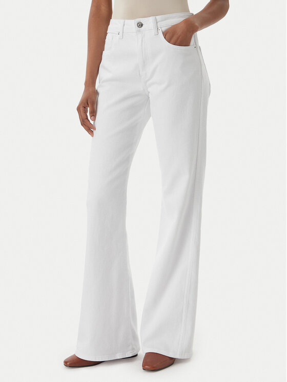 Tommy Hilfiger Jeansy WW0WW49655 Biały Flare Fit