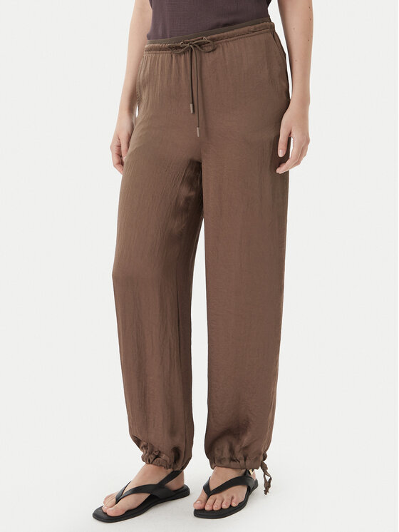 Marella Spodnie materiałowe Bronzo 2613131085 Brązowy Relaxed Fit
