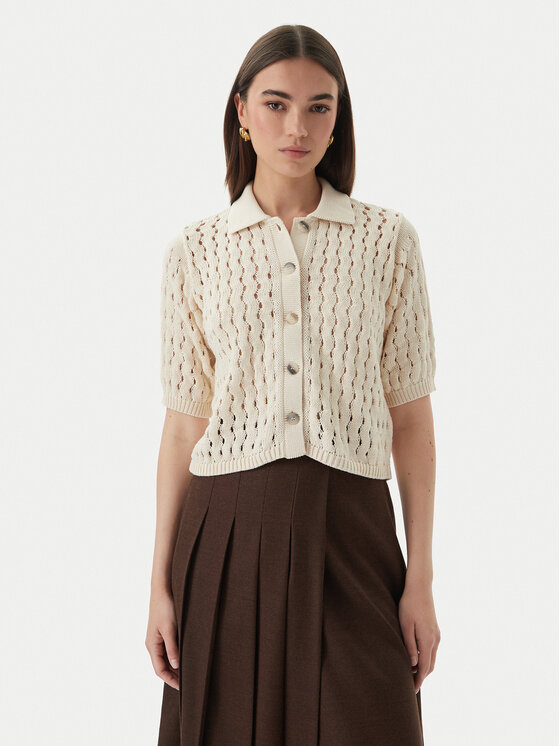 Marella Kardigan Voto 2613341055 Écru Regular Fit