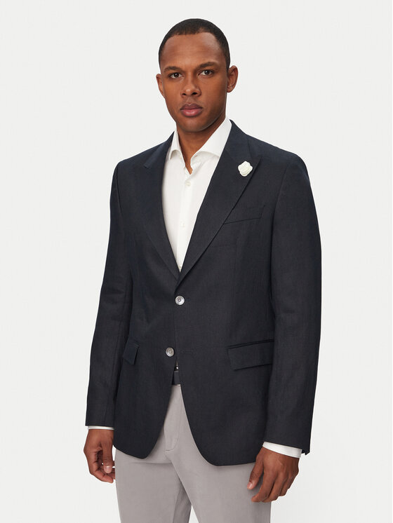 BOSS Marynarka Hutson Peak 262 50561857 Niebieski Slim Fit