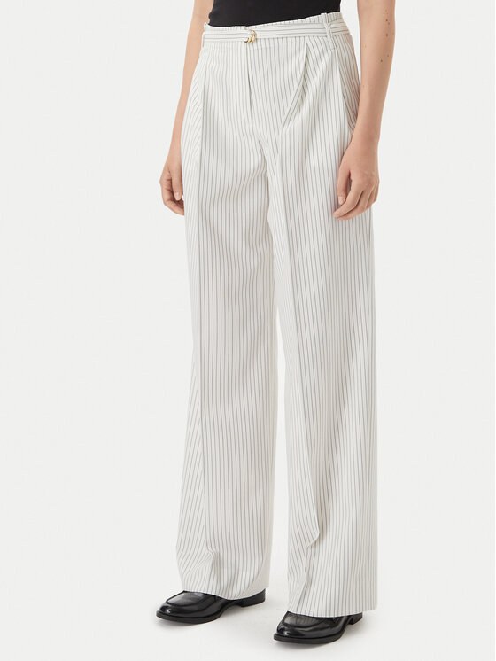 HUGO Spodnie materiałowe Hejuly 50559202 Biały Loose Fit