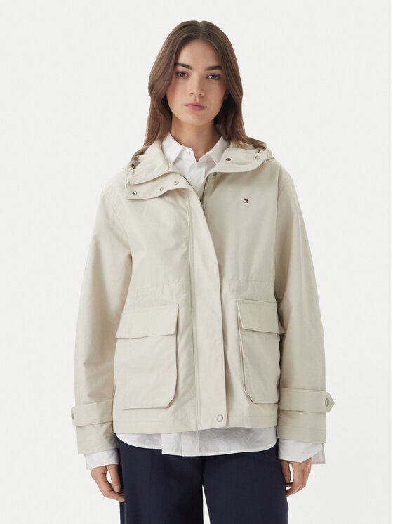 Tommy Hilfiger Kurtka przejściowa Utility WW0WW48612 Beżowy jasny Relaxed Fit