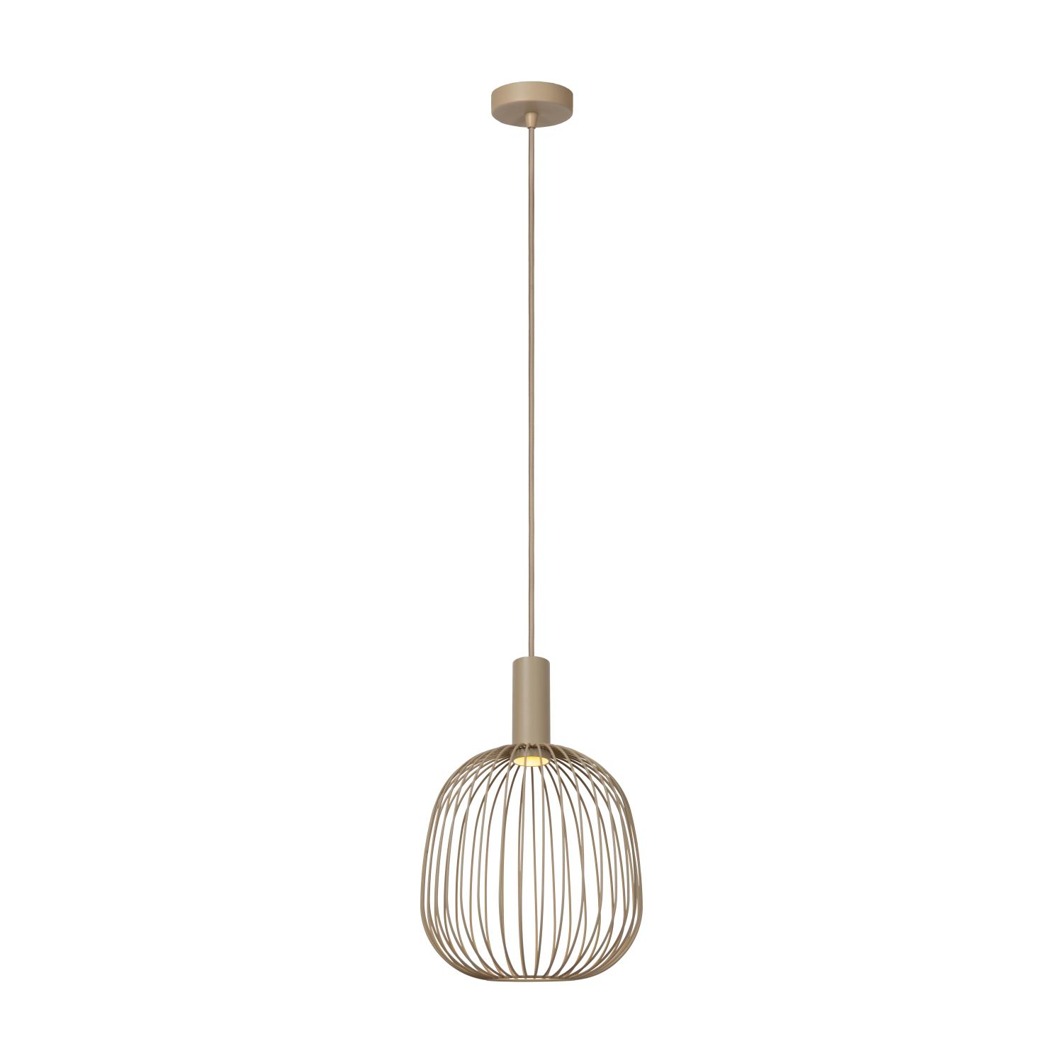 ESTEREL lampa wisząca 25cm druciana beżowa taupe 1xGU10 MR11 LUCIDE 21446/25/41