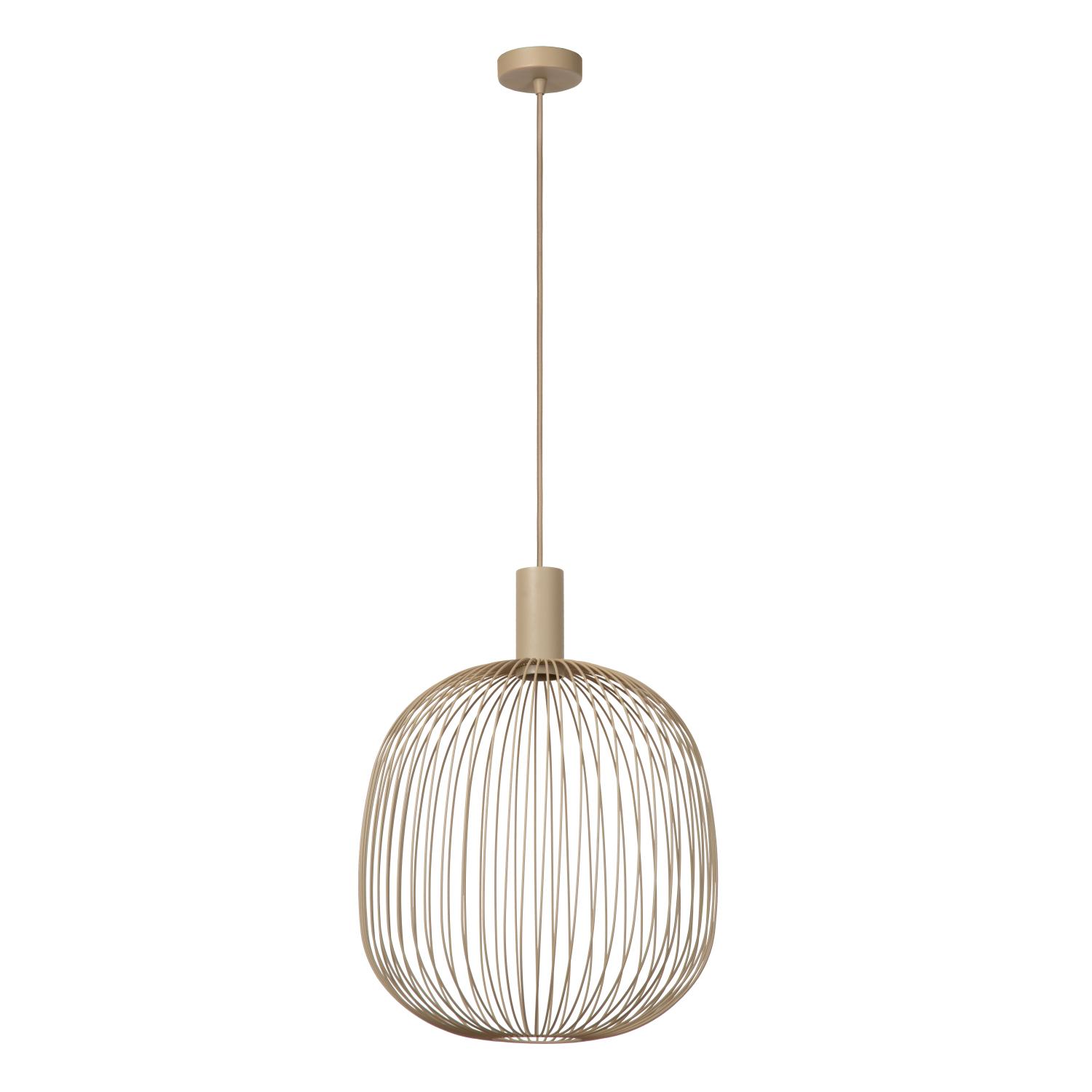 ESTEREL lampa wisząca 40cm druciana beżowa taupe 1xGU10 MR11 LUCIDE 21446/40/41