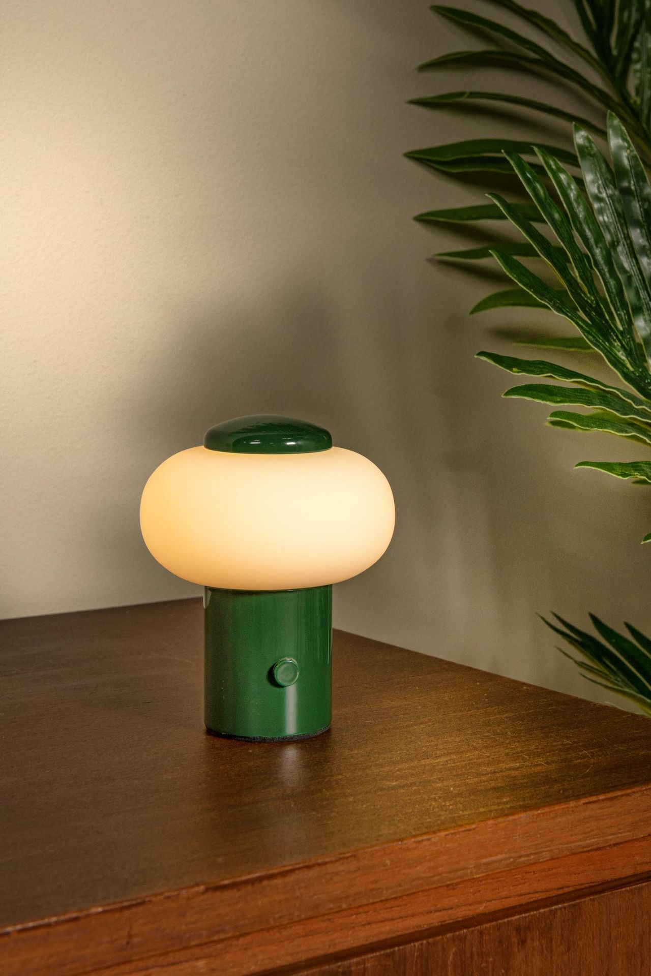 GUSTAV lampa stołowa zielona LED 0,8W 2700K DIM przenośna bateryjna LUCIDE 44520/01/33