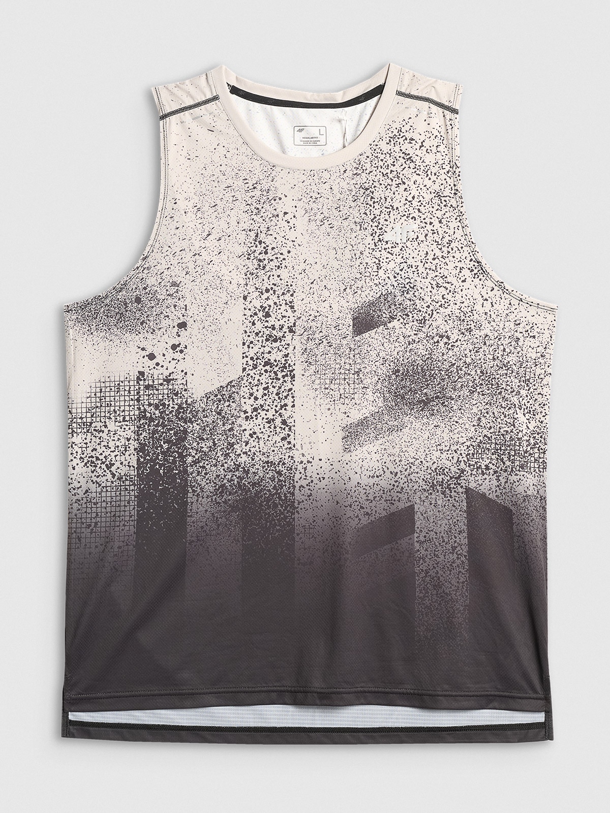 4F Koszulka do biegania regular szybkoschnąca męska - czarna XL