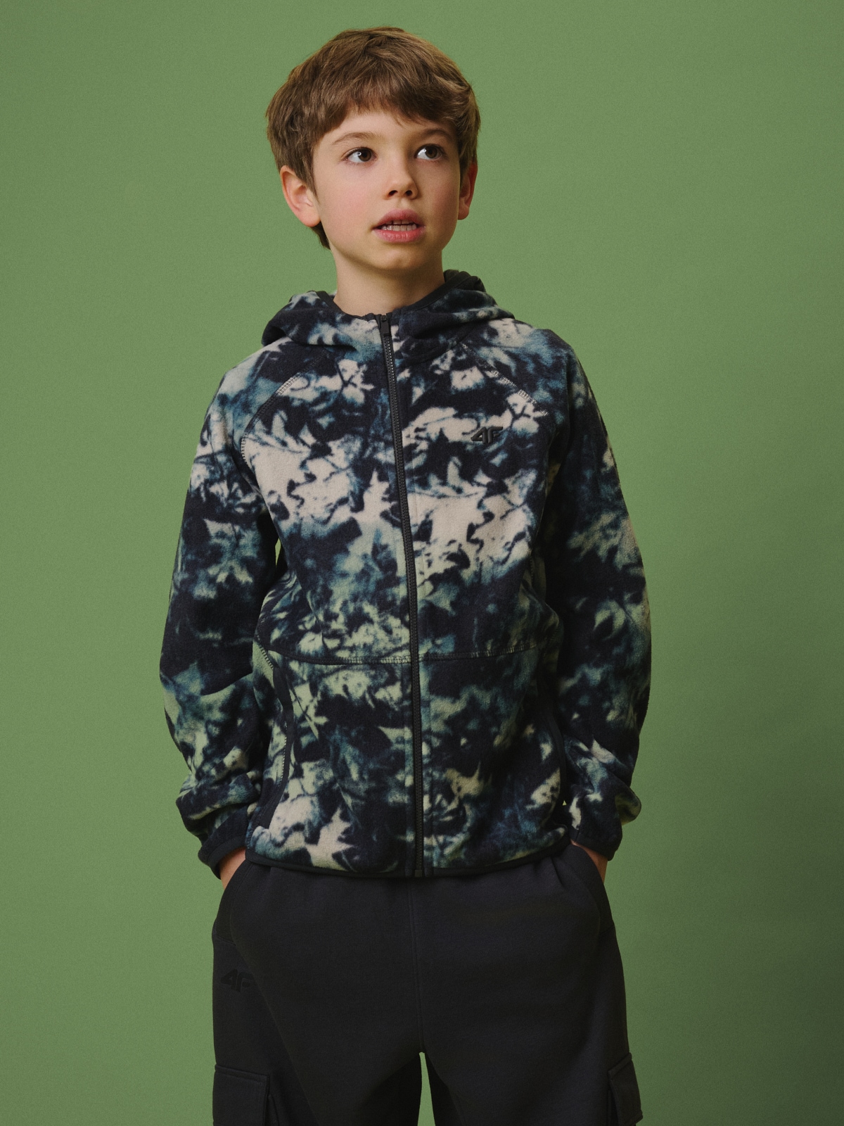 4F Polar regular z kapturem chłopięcy - multikolor 158 (12-13 lat)