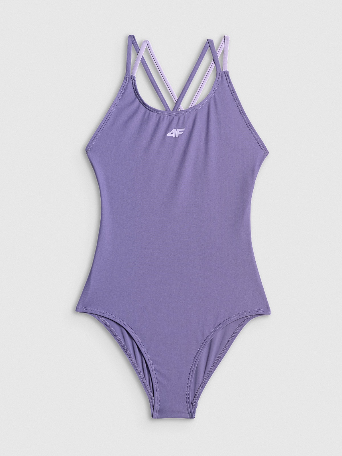 4F Kostium kąpielowy jednoczęściowy dziewczęcy - fioletowy 158/164 (12-14 lat)