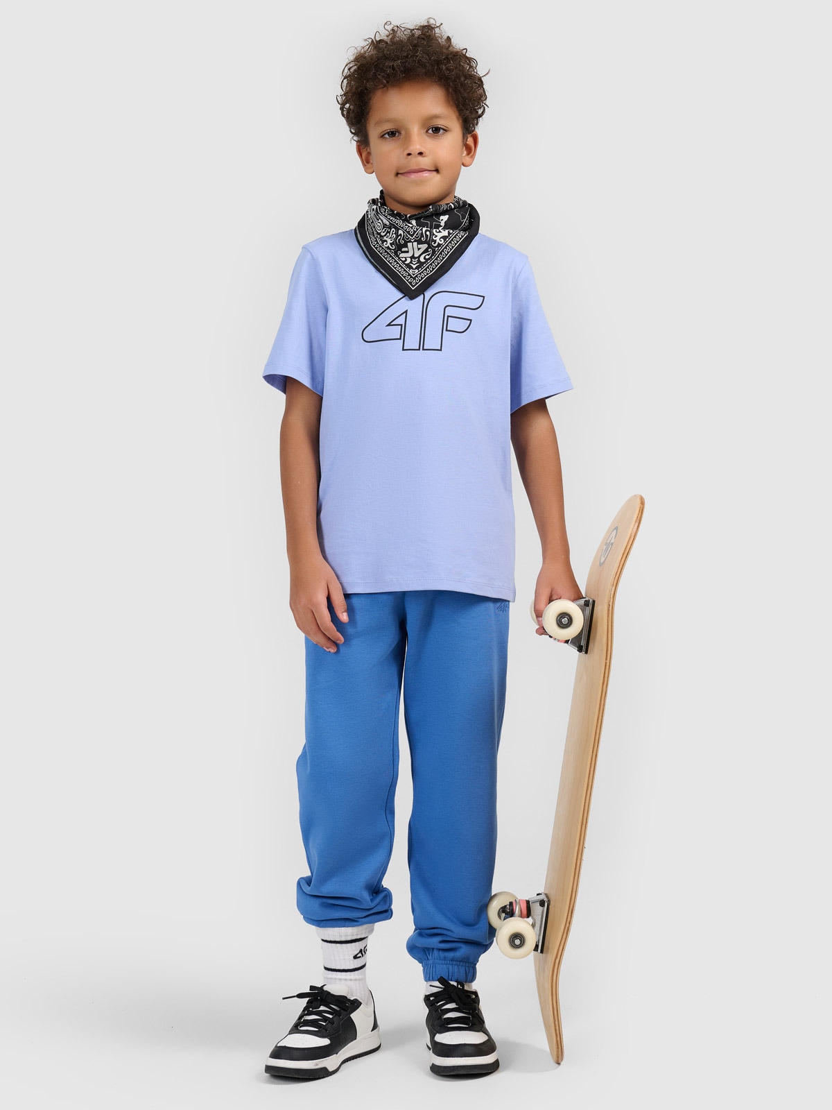 4F Spodnie dresowe joggery chłopięce - niebieskie 164 (13-14 lat)