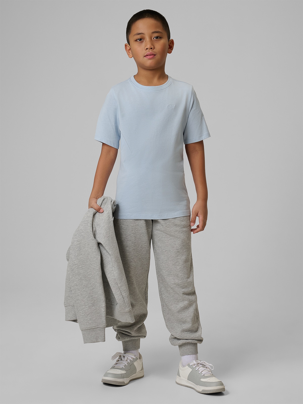 4F Spodnie dresowe joggery chłopięce - szare 164 (13-14 lat)