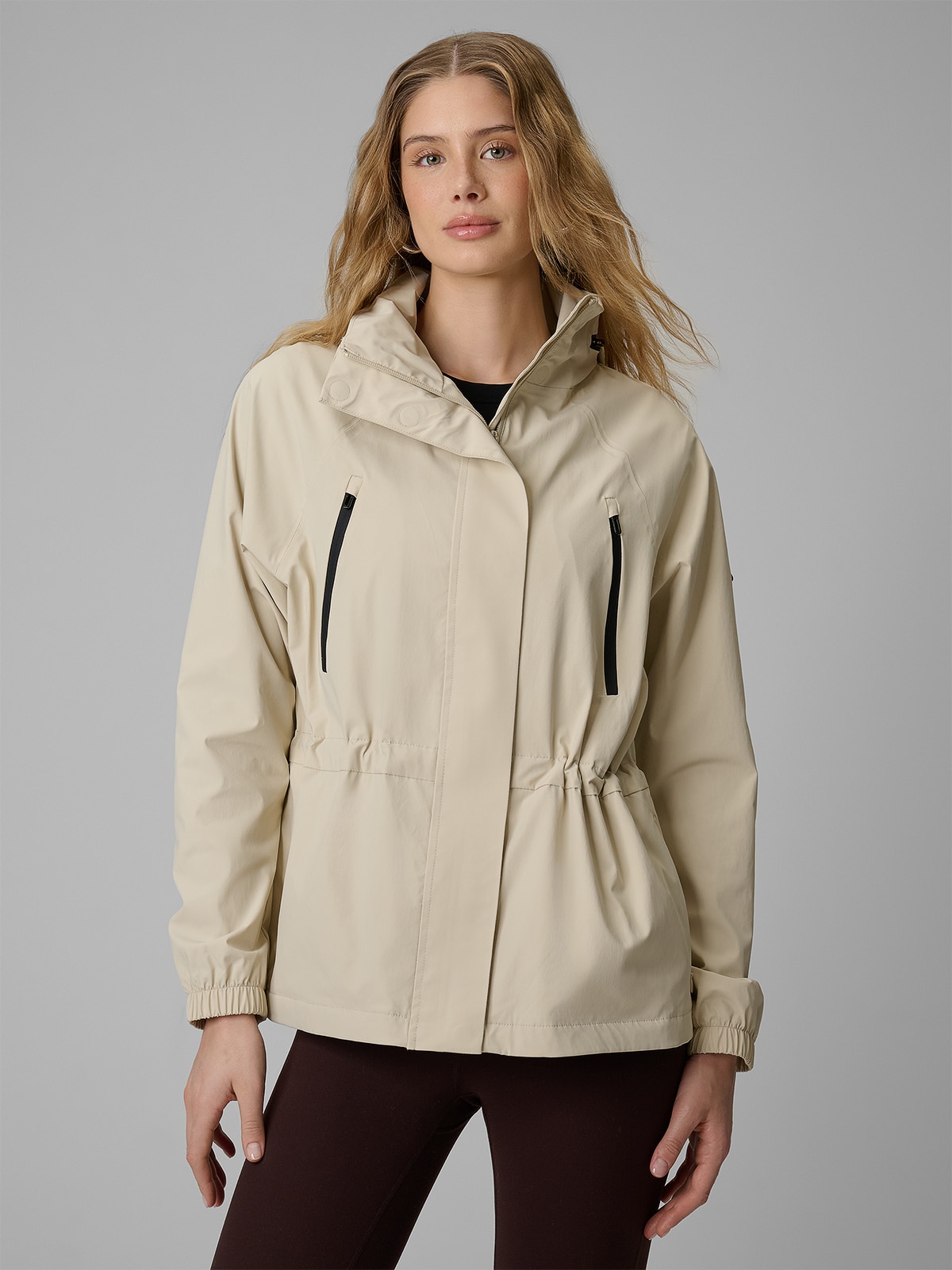 4F Parka przejściowa membrana 5000 damska - beżowa XXL