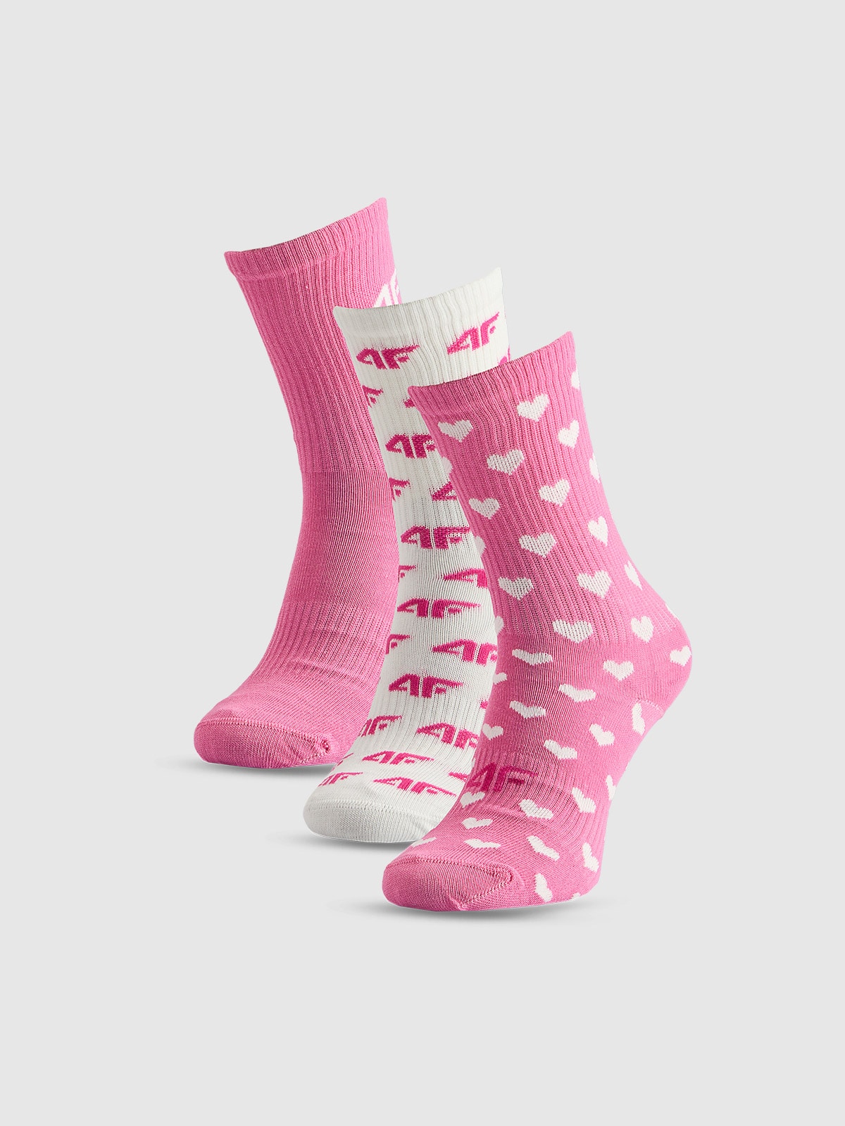 4F Skarpetki casual długie (3-pack) dziewczęce - multikolor 38-40
