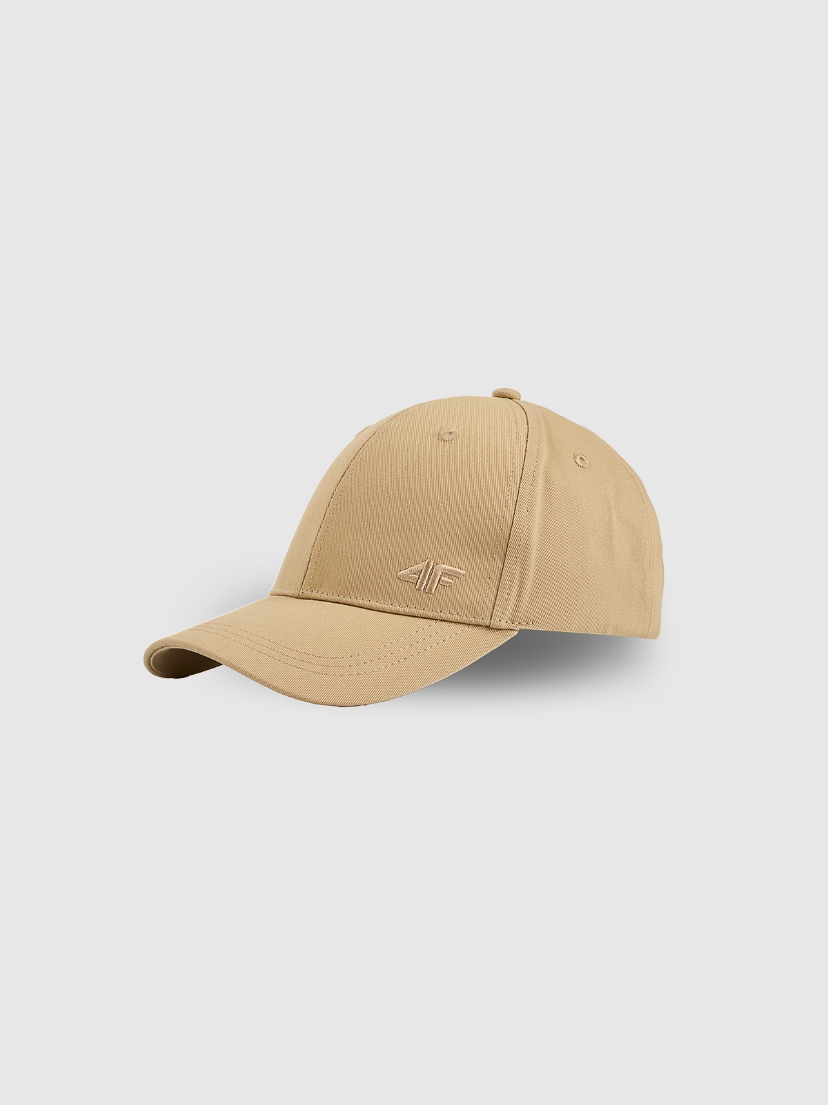 4F Czapka z daszkiem snapback uniseks - beżowa S/M (58cm)