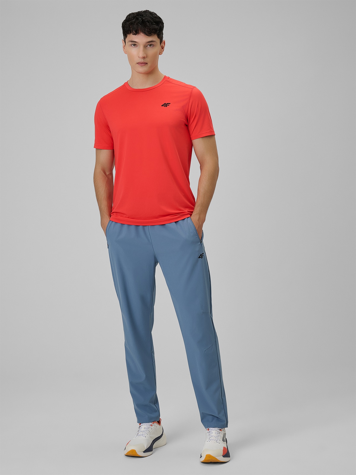 4F Spodnie treningowe szybkoschnące męskie - granatowe XXL