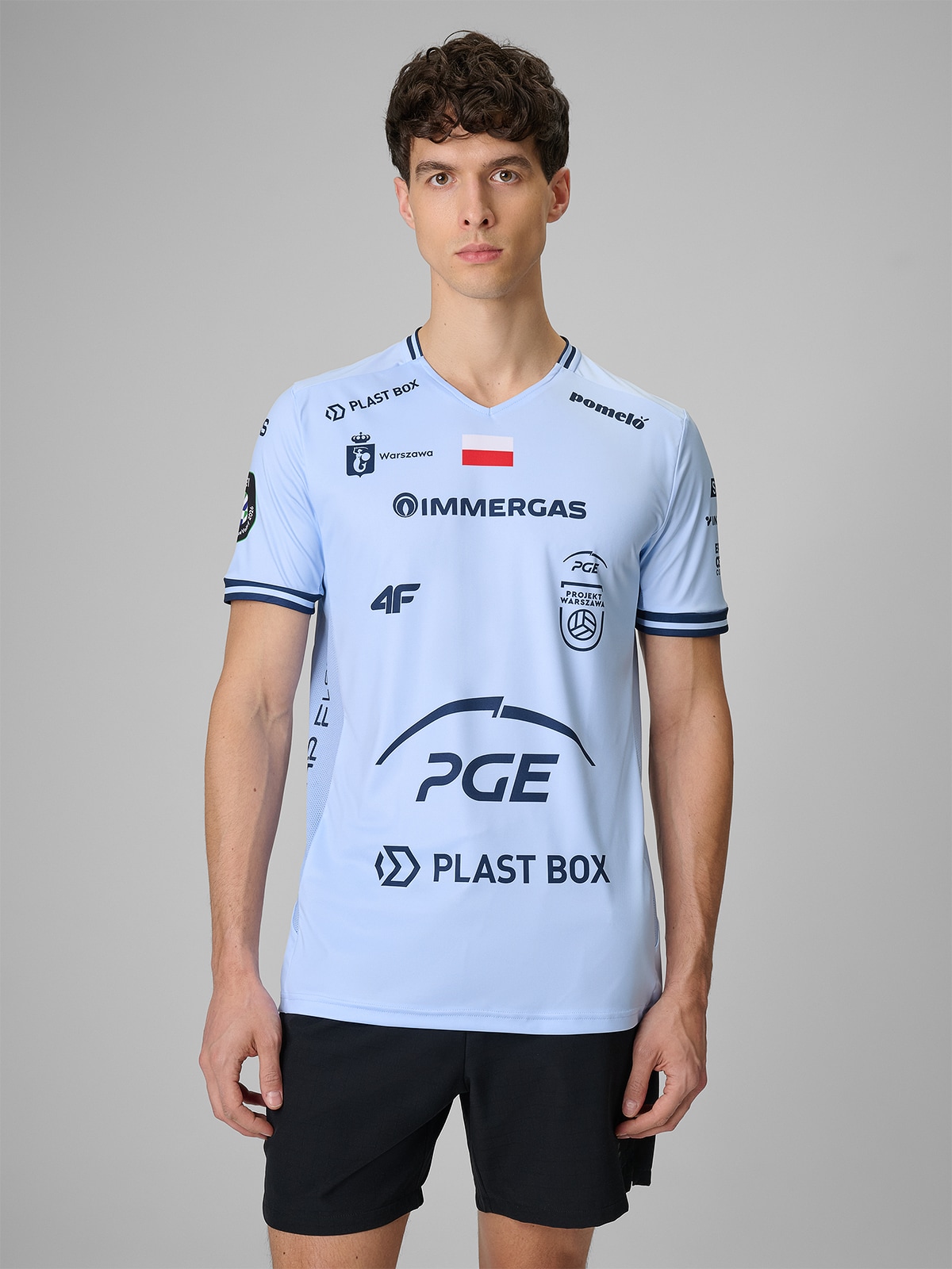 4F Koszulka meczowa replika domowa z sezonu 2025/26 męska 4F x Projekt Warszawa - niebieska XXL