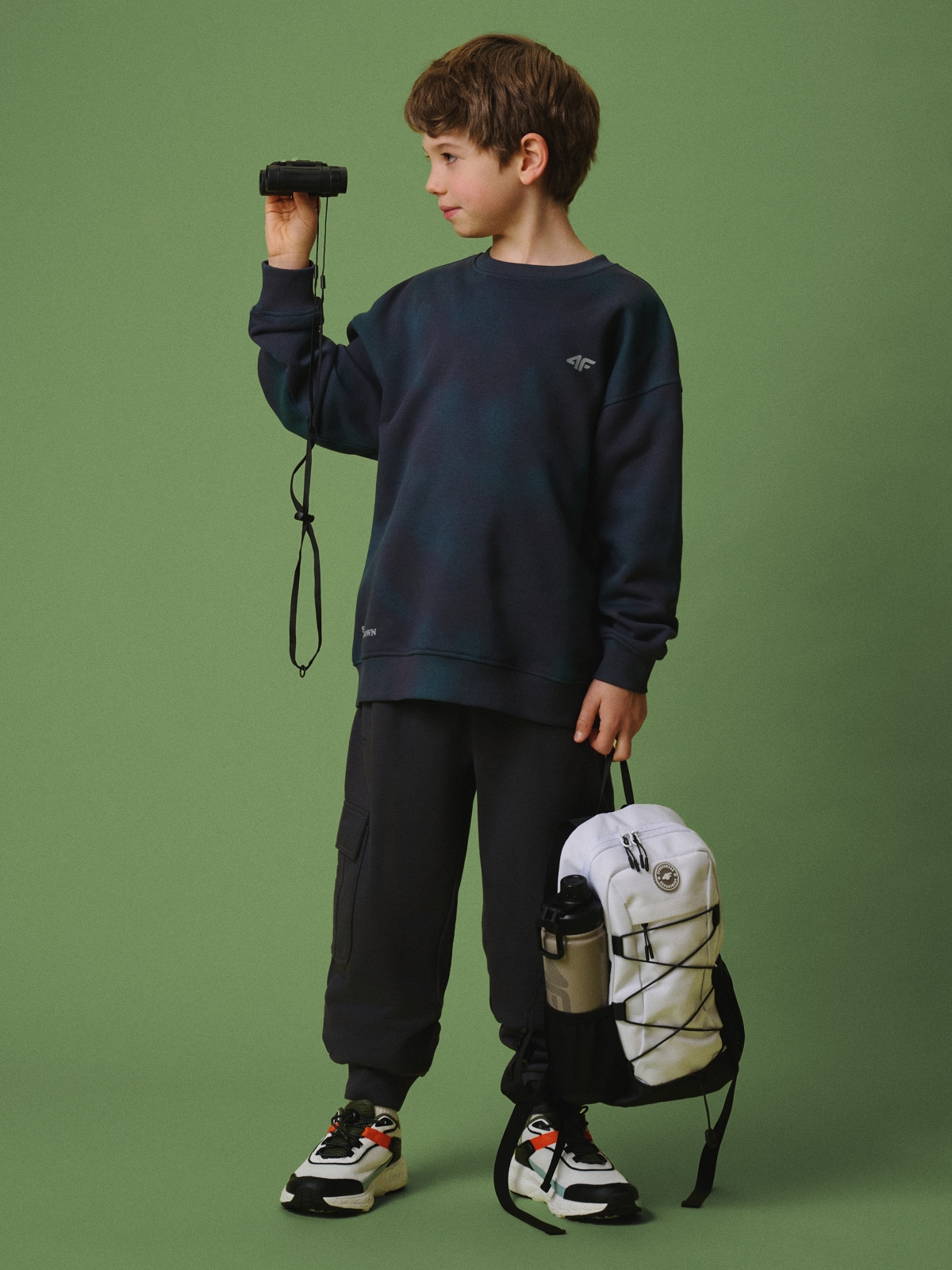 4F Spodnie dresowe cargo chłopięce - szare 164 (13-14 lat)