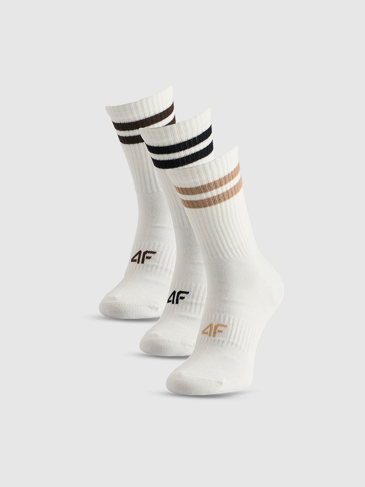 4F Skarpetki długie (3-pack) damskie - białe 39-42