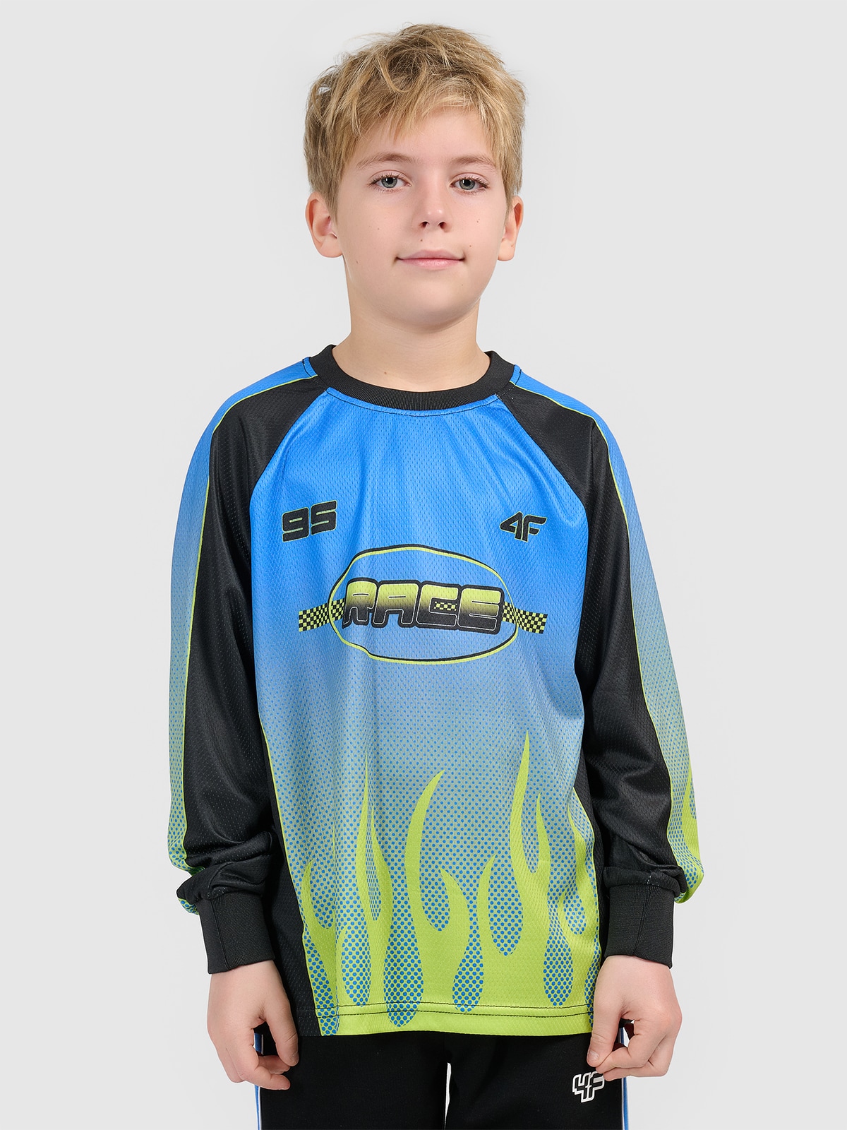 4F Longsleeve loose szybkoschnący chłopięcy - multikolor 158/164 (12-14 lat)