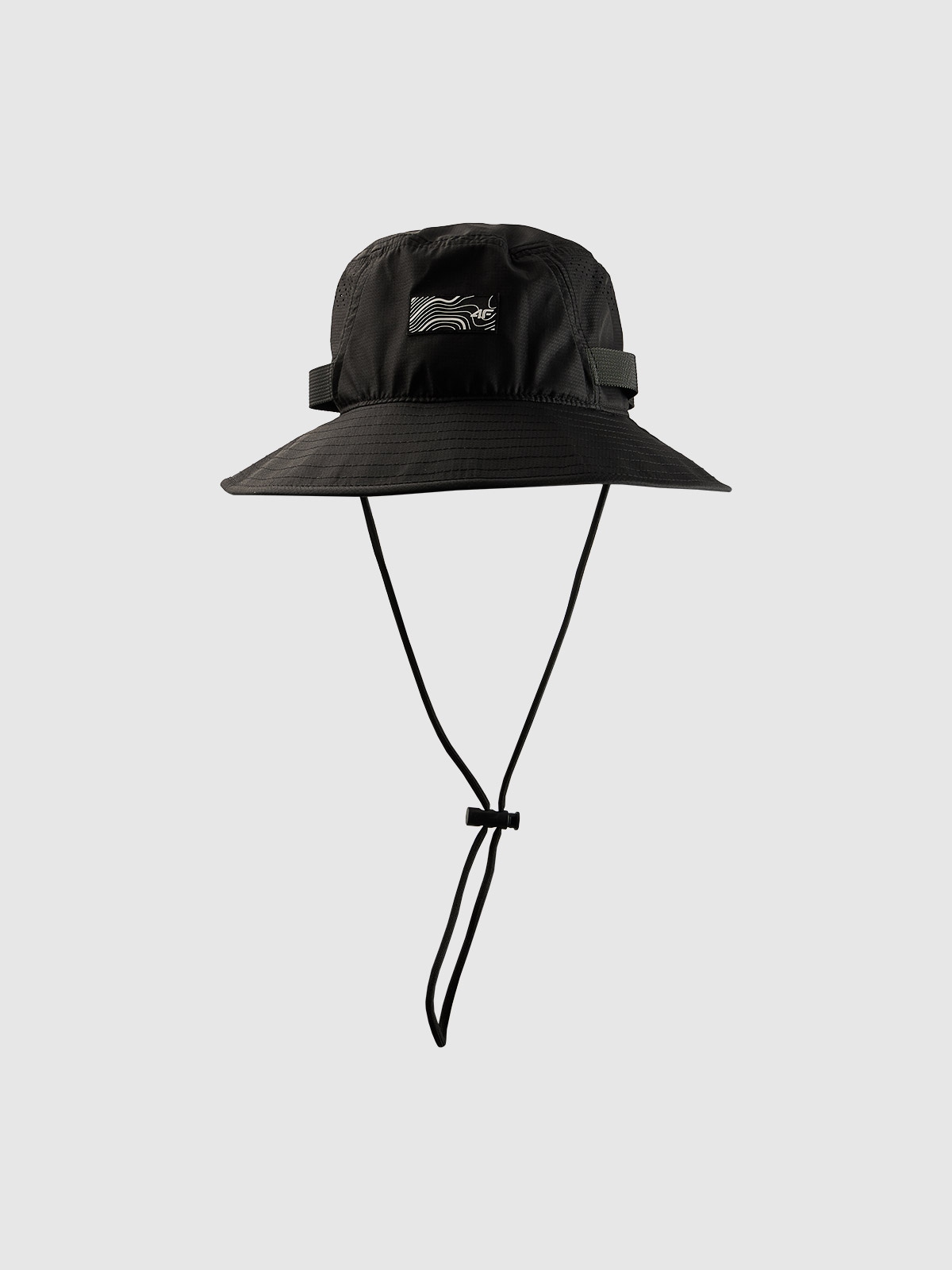 4F Kapelusz trekkingowy bucket hat uniseks - czarny S/M (58cm)