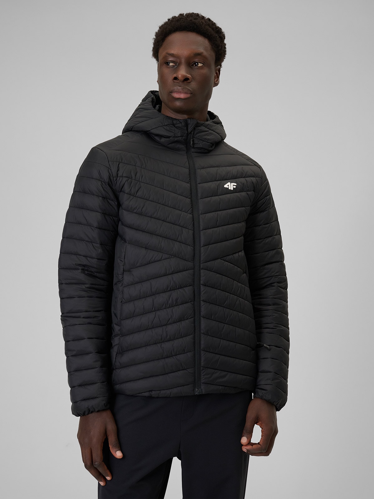 4F Kurtka z wypełnieniem syntetycznym męska - czarna XXL