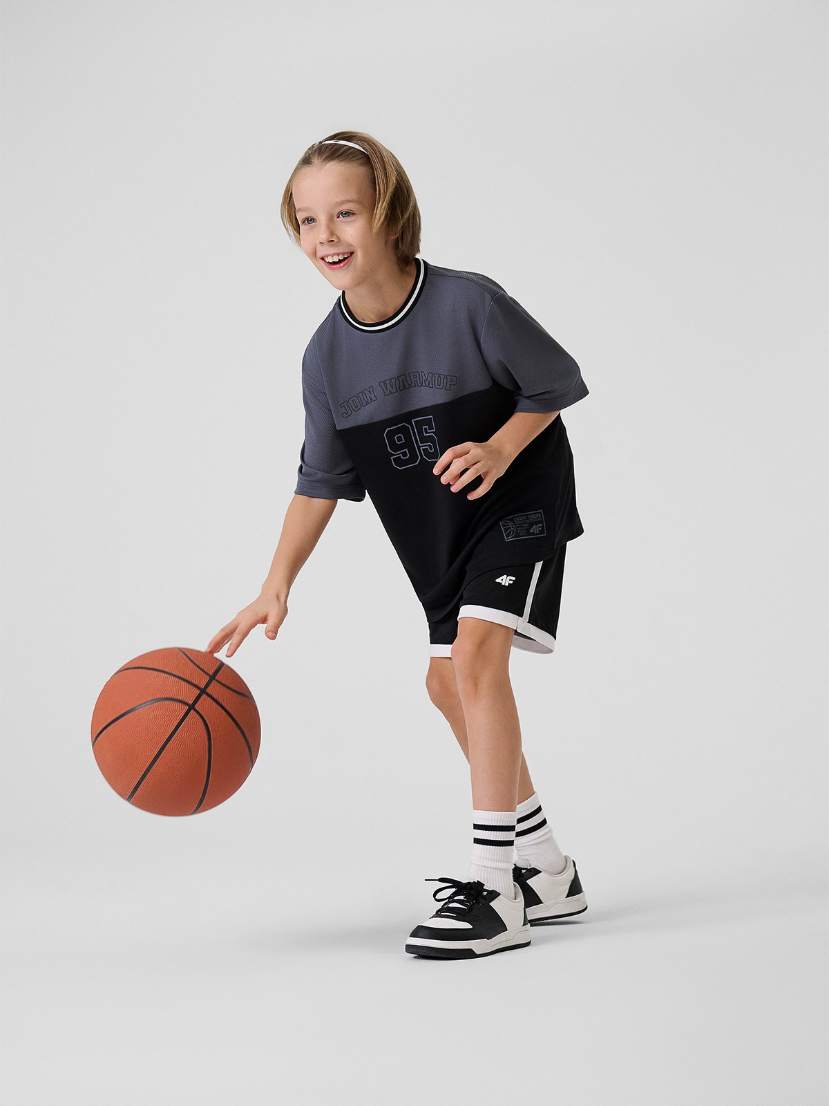 4F Koszulka sportowa szybkoschnąca chłopięca - czarna 158/164 (12-14 lat)