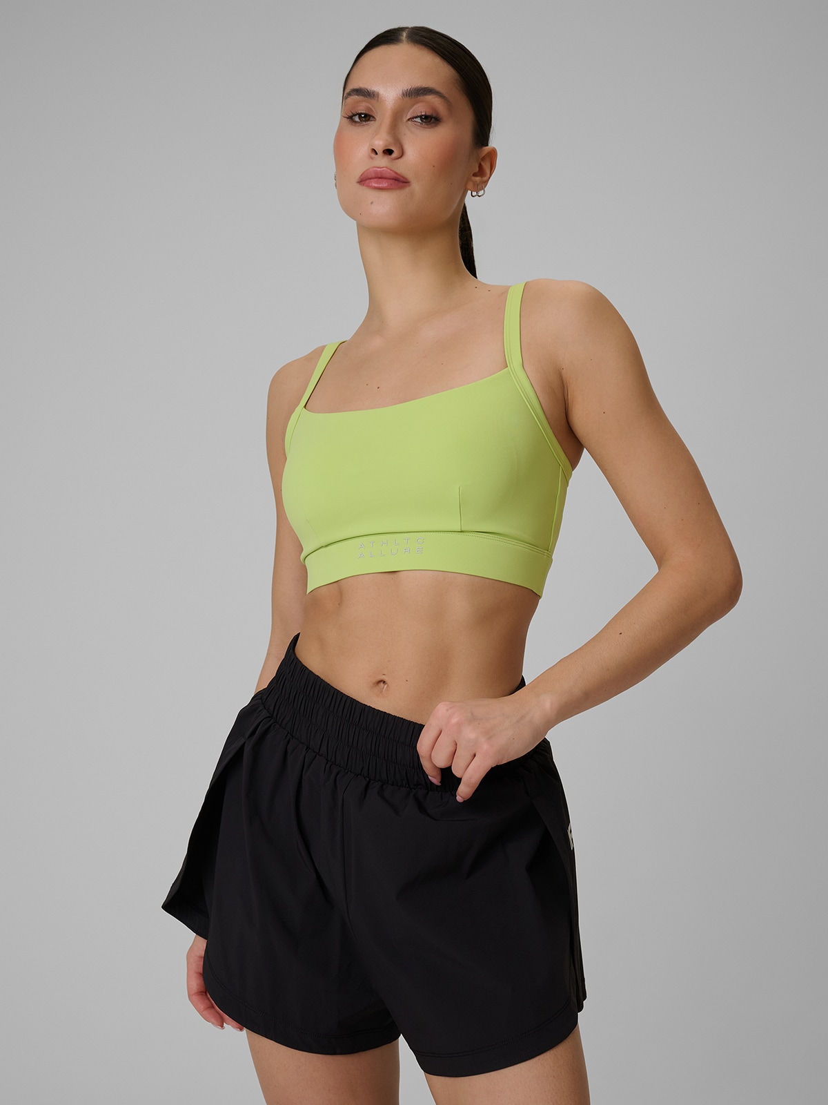 4F Biustonosz treningowy z niskim wsparciem damski - zielony XL