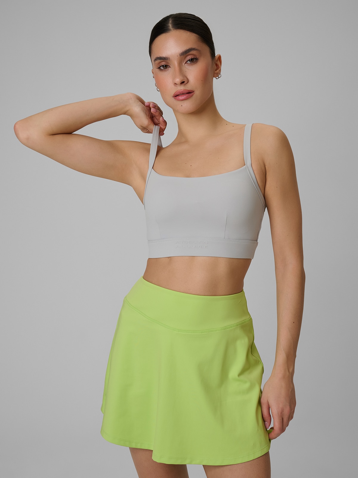 4F Biustonosz treningowy z niskim wsparciem damski - szary XS