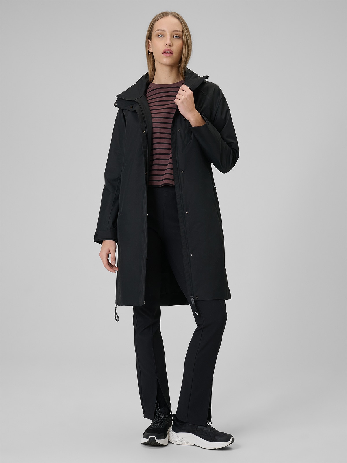 4F Płaszcz membrana 8000 damski - czarny XXL