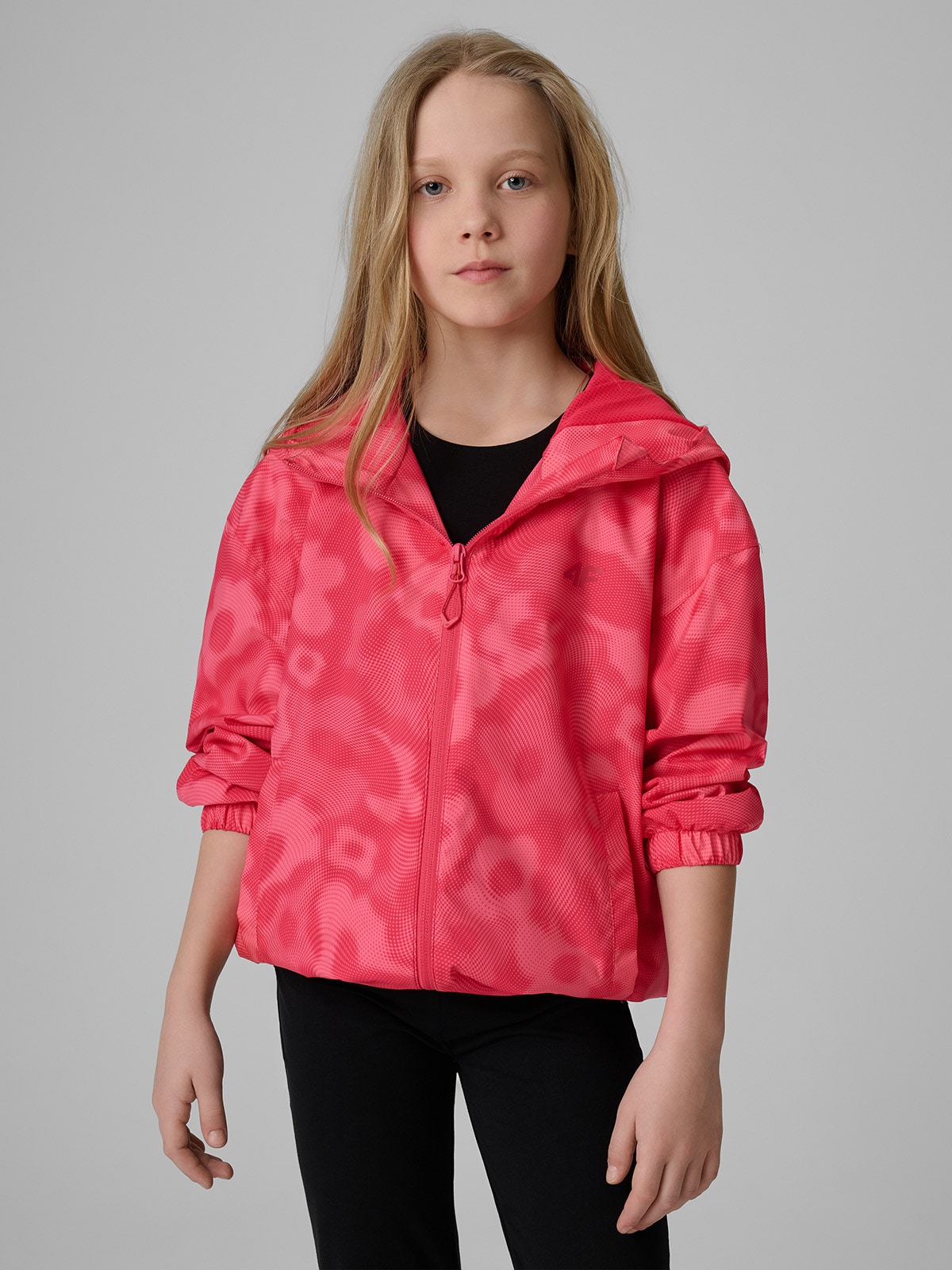 4F Kurtka przejściowa membrana 5000 dziewczęca - różowa 158 (12-13 lat)