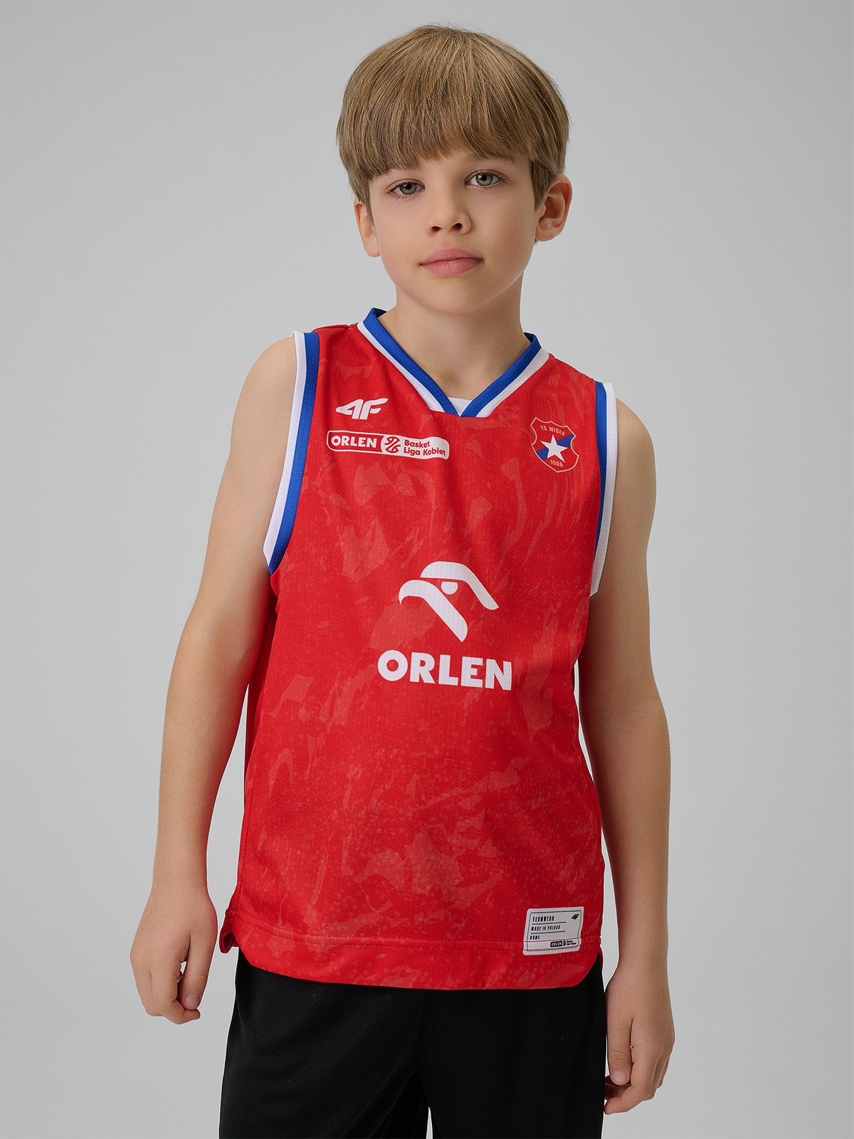 4F Koszulka meczowa replika wyjazdowa z sezonu 2025/26 dziecięca 4F x Wisła Kraków - czerwona 98/104