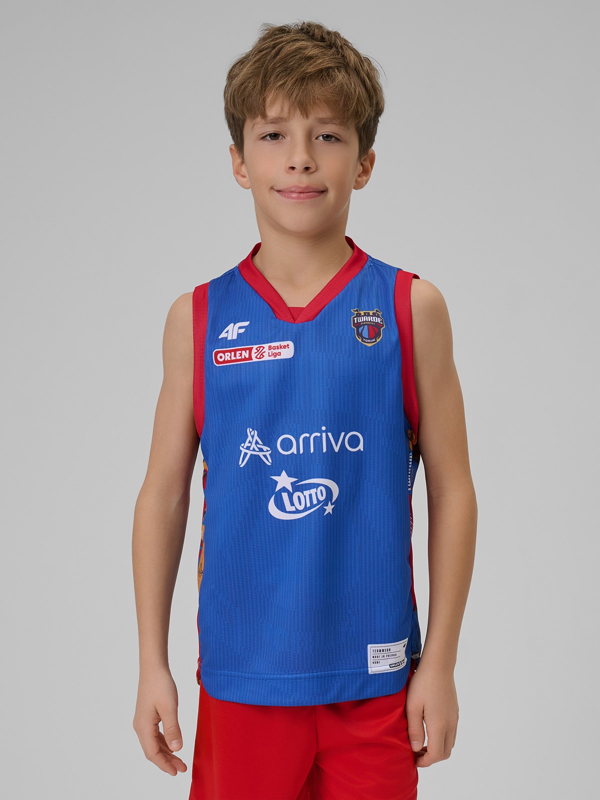 4F Koszulka meczowa replika domowa z sezonu 2025/26 dziecięca 4F x Twarde Pierniki - granatowa 98/104