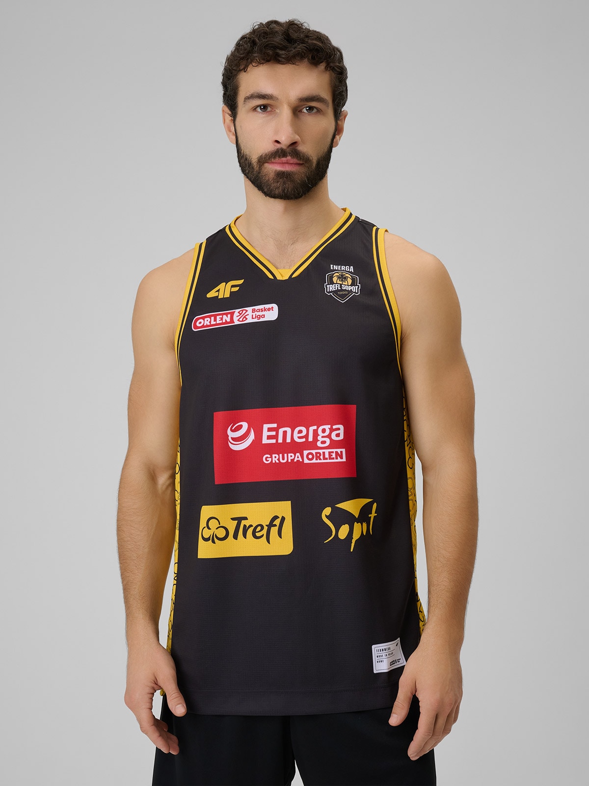 4F Koszulka meczowa replika wyjazdowa z sezonu 2025/26 męska 4F x Trefl Sopot - czarna XL