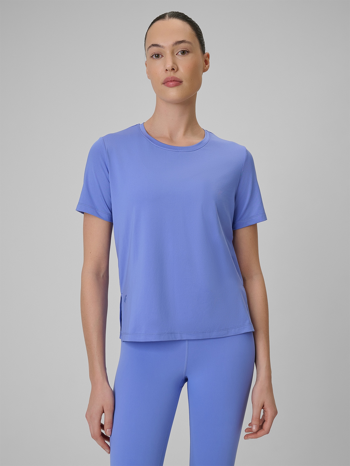 4F Koszulka treningowa loose szybkoschnąca damska - niebieska XXL