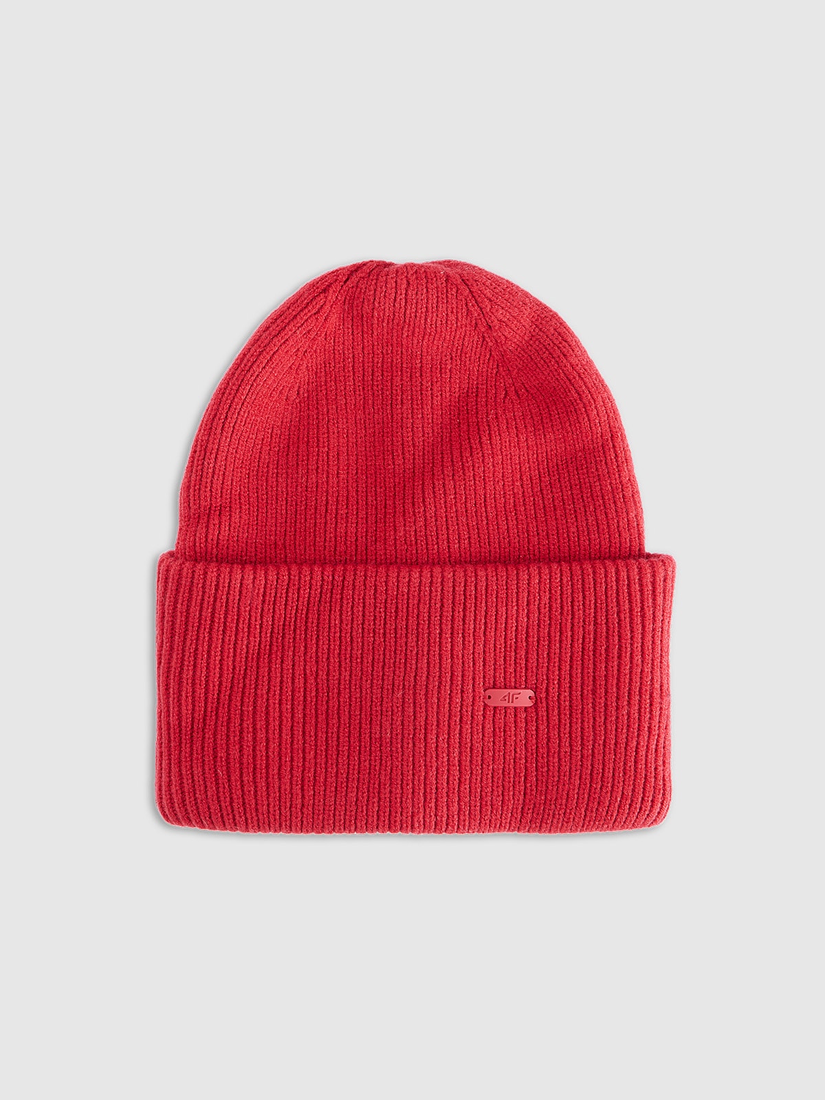 4F Czapka beanie uniseks - czerwona Uniwersalny