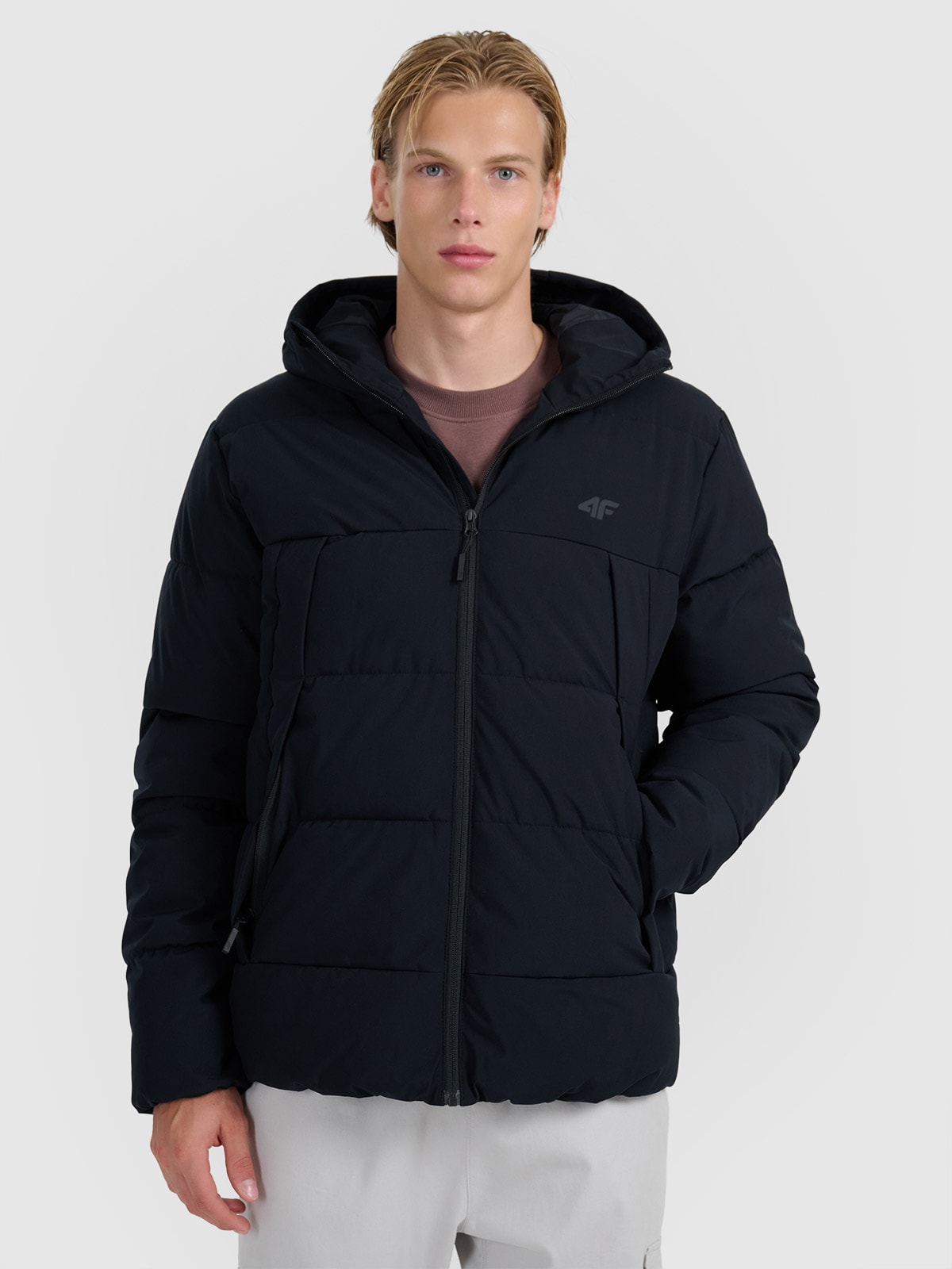 4F Kurtka puchowa z wypełnieniem syntetycznym męska - czarna XXL