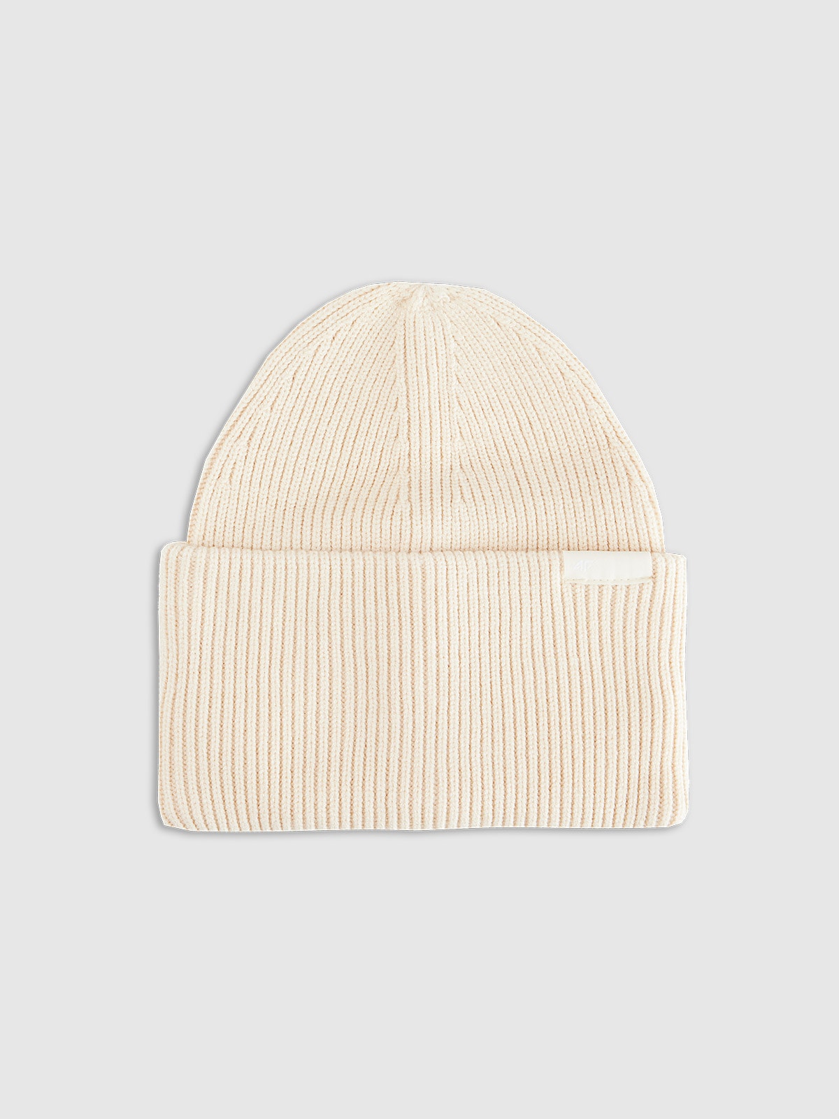4F Czapka beanie uniseks - beżowa Uniwersalny