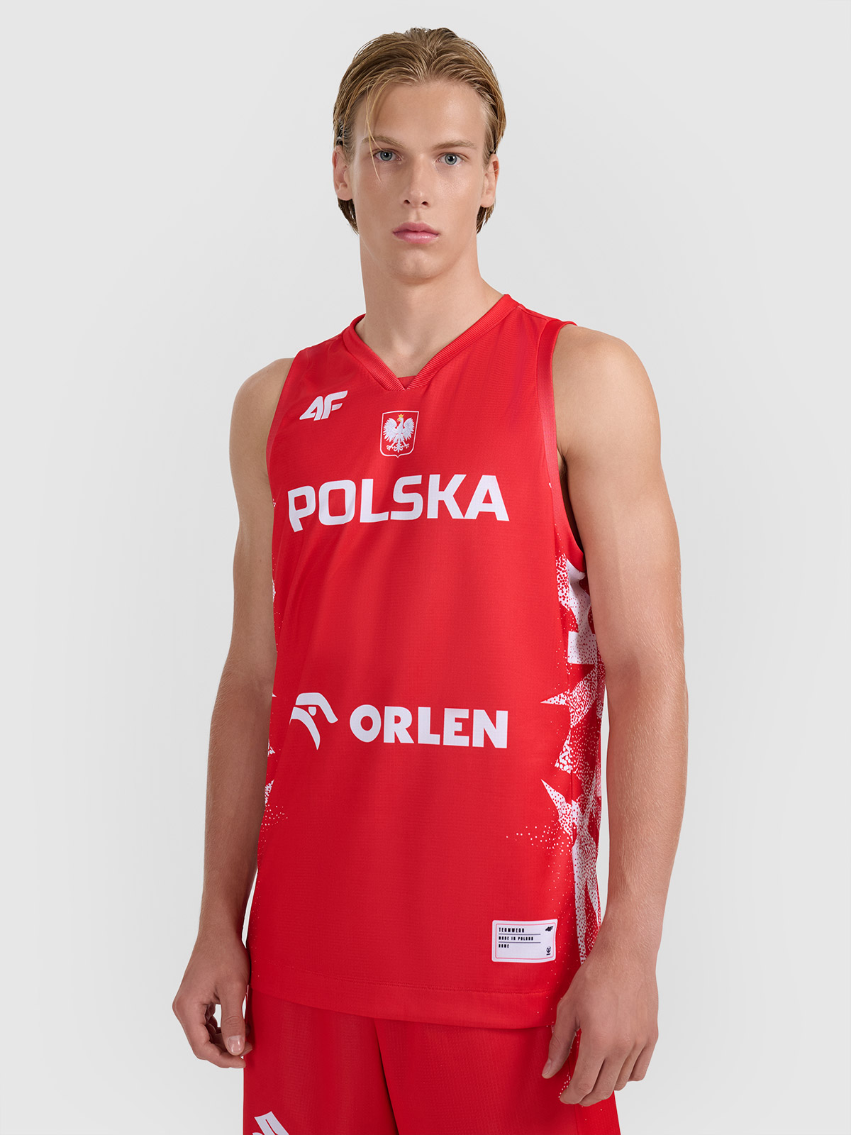 4F Koszulka reprezentacyjna z możliwością personalizacji męska 4F x PZKOSZ - czerwona 3XL