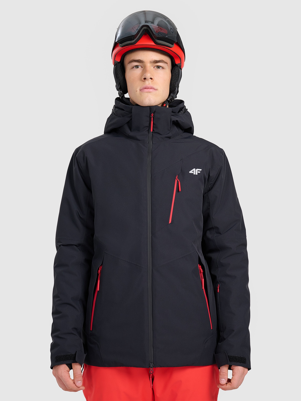 4F Kurtka narciarska membrana 10000 męska - czarna 3XL