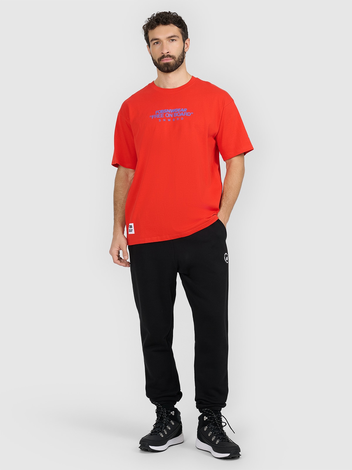 4F Spodnie dresowe joggery męskie - czarne XL