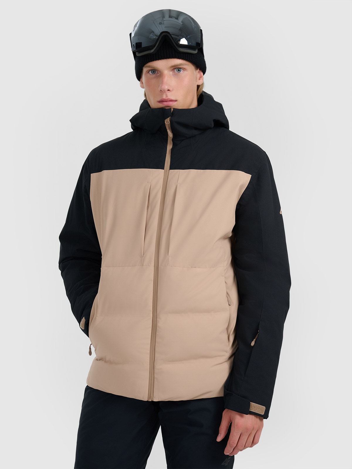 4F Kurtka narciarska membrana 10000 męska - beżowa XXL