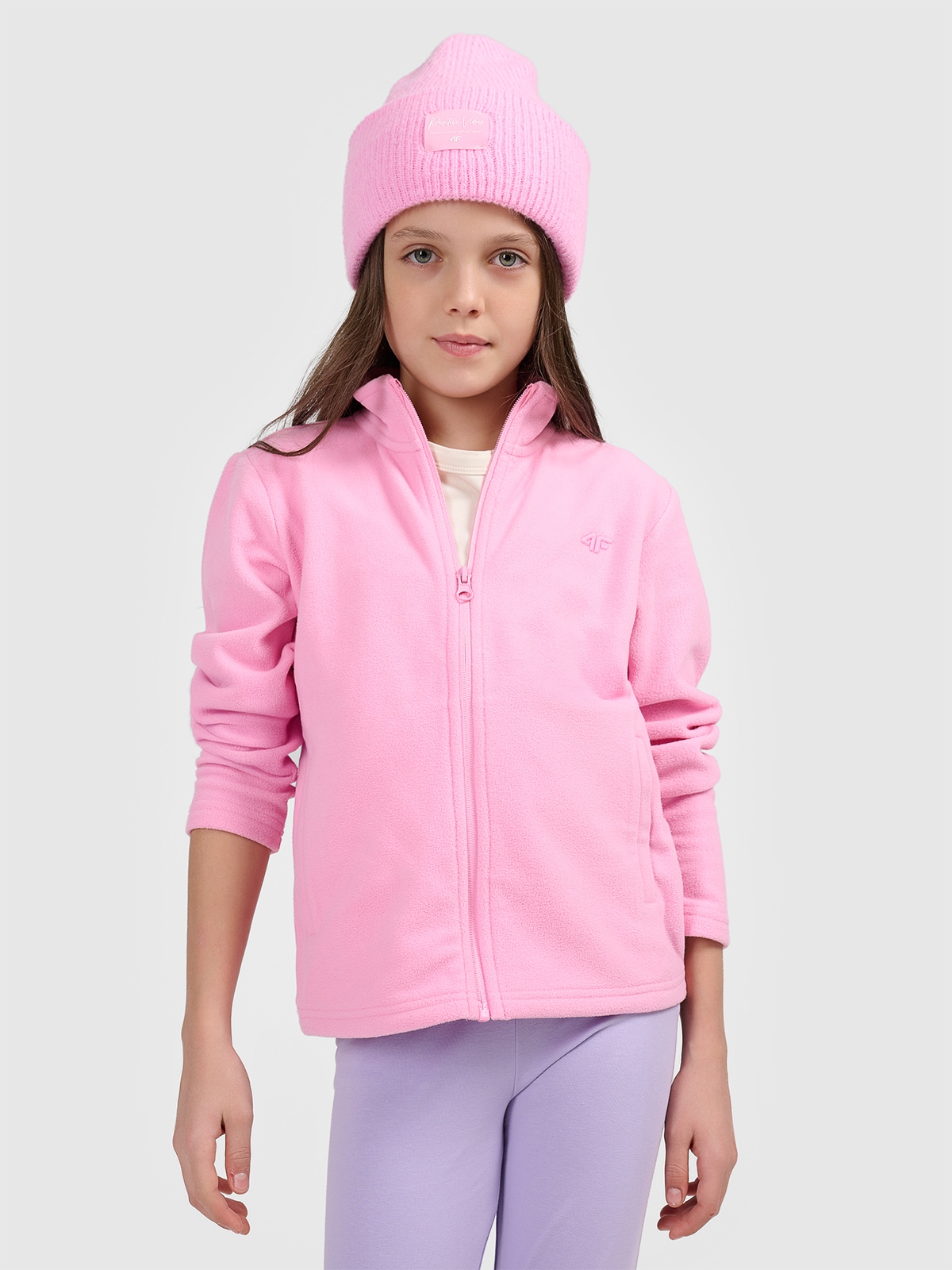 4F Polar regular bez kaptura dziewczęcy - różowy 164 (13-14 lat)