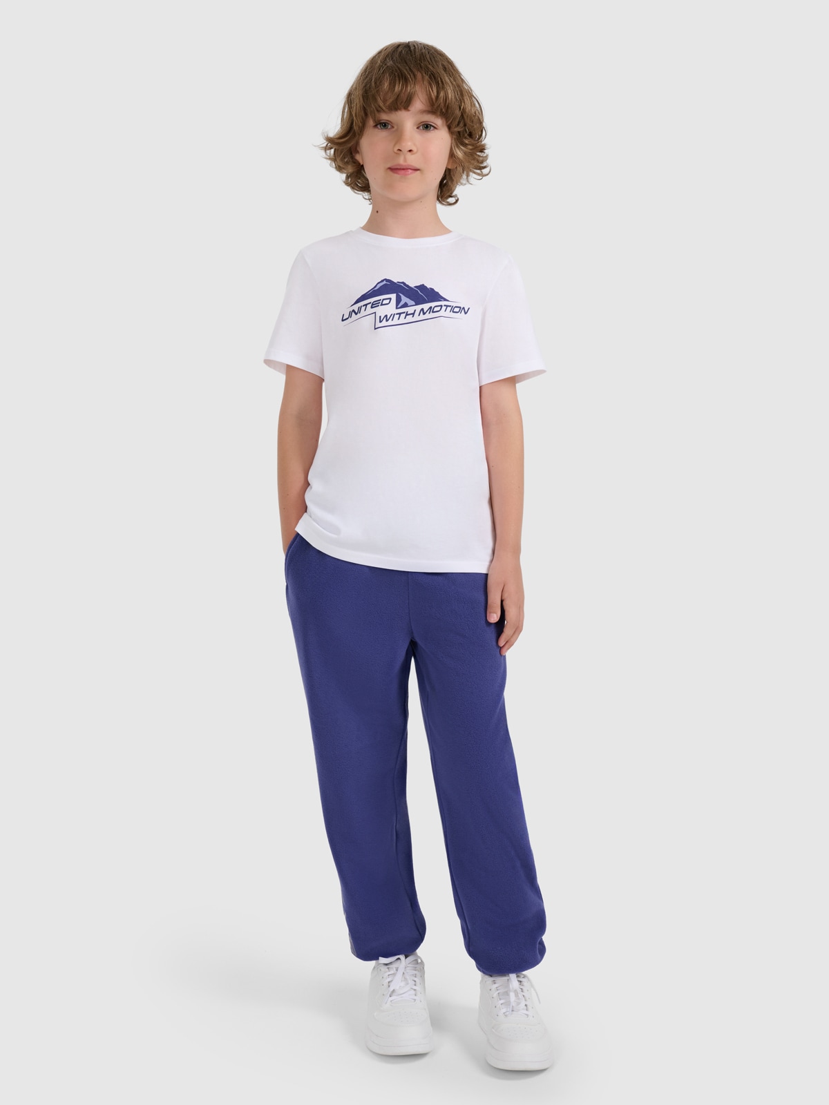 4F Spodnie polarowe chłopięce - granatowe 134 (8-9 lat)