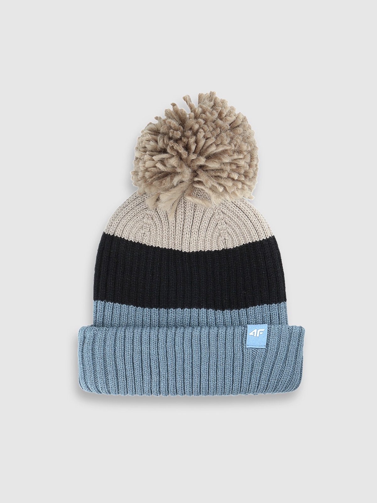 4F Czapka zimowa z pomponem dziecięca - multikolor Uniwersalny