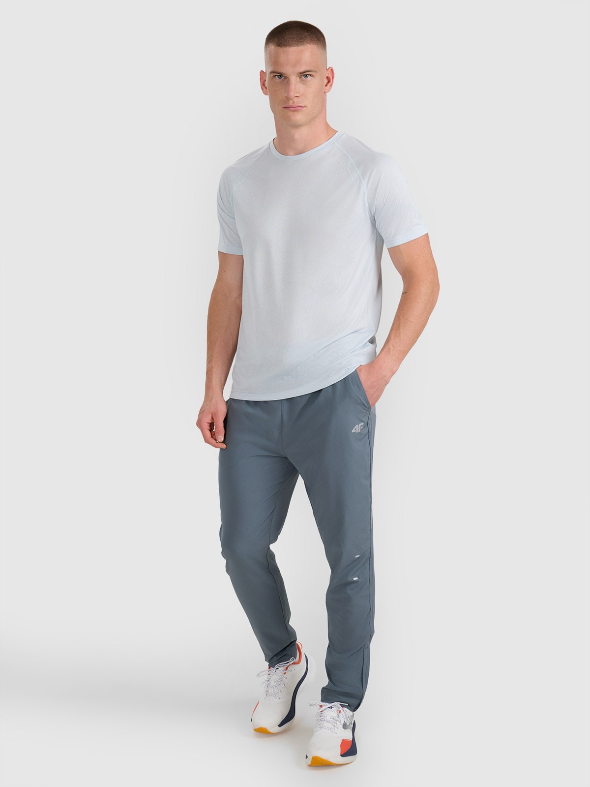 4F Spodnie do biegania szybkoschnące męskie - szare M