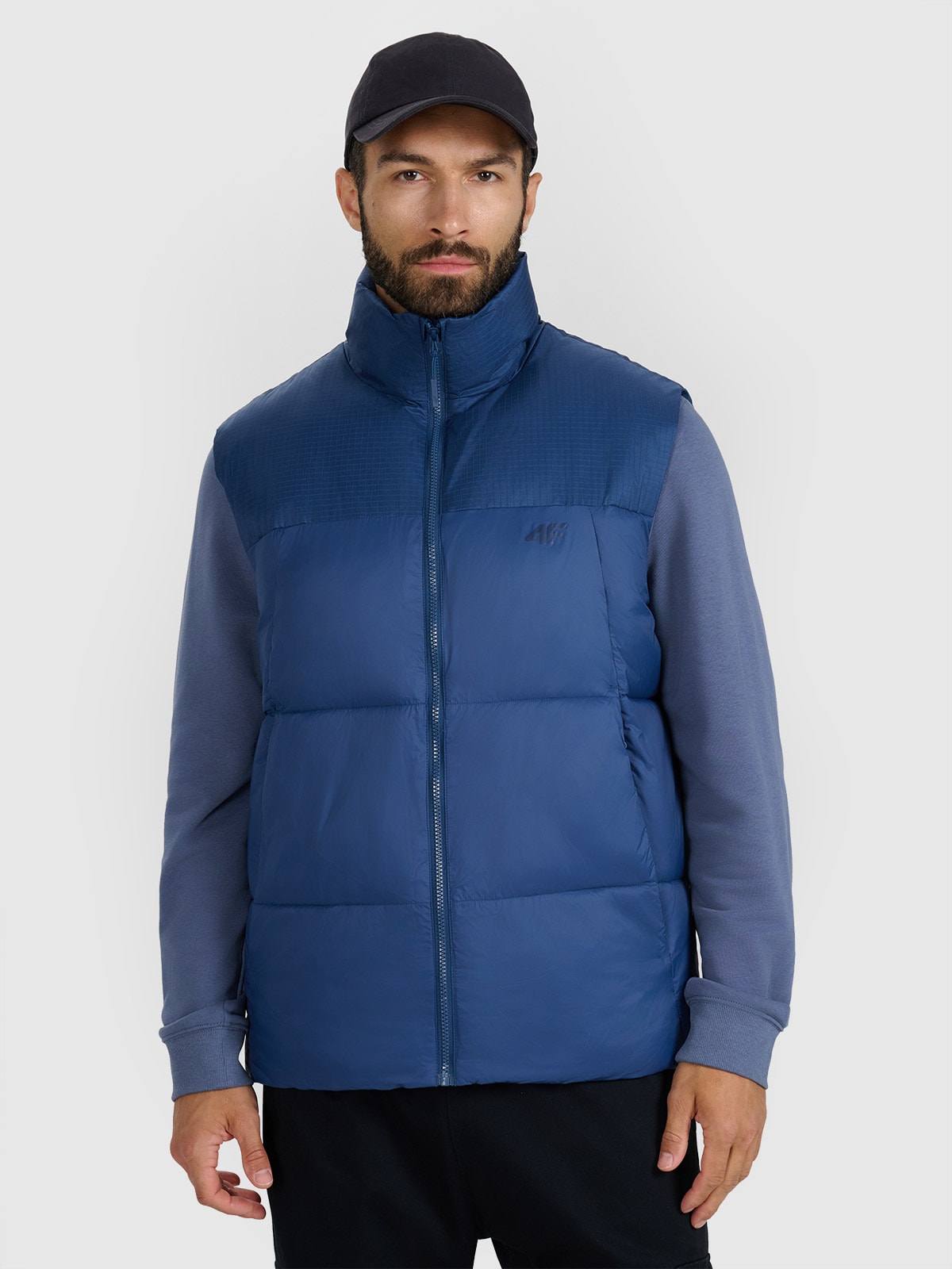 4F Bezrękawnik puchowy z wypełnieniem syntetycznym męski - granatowy 3XL