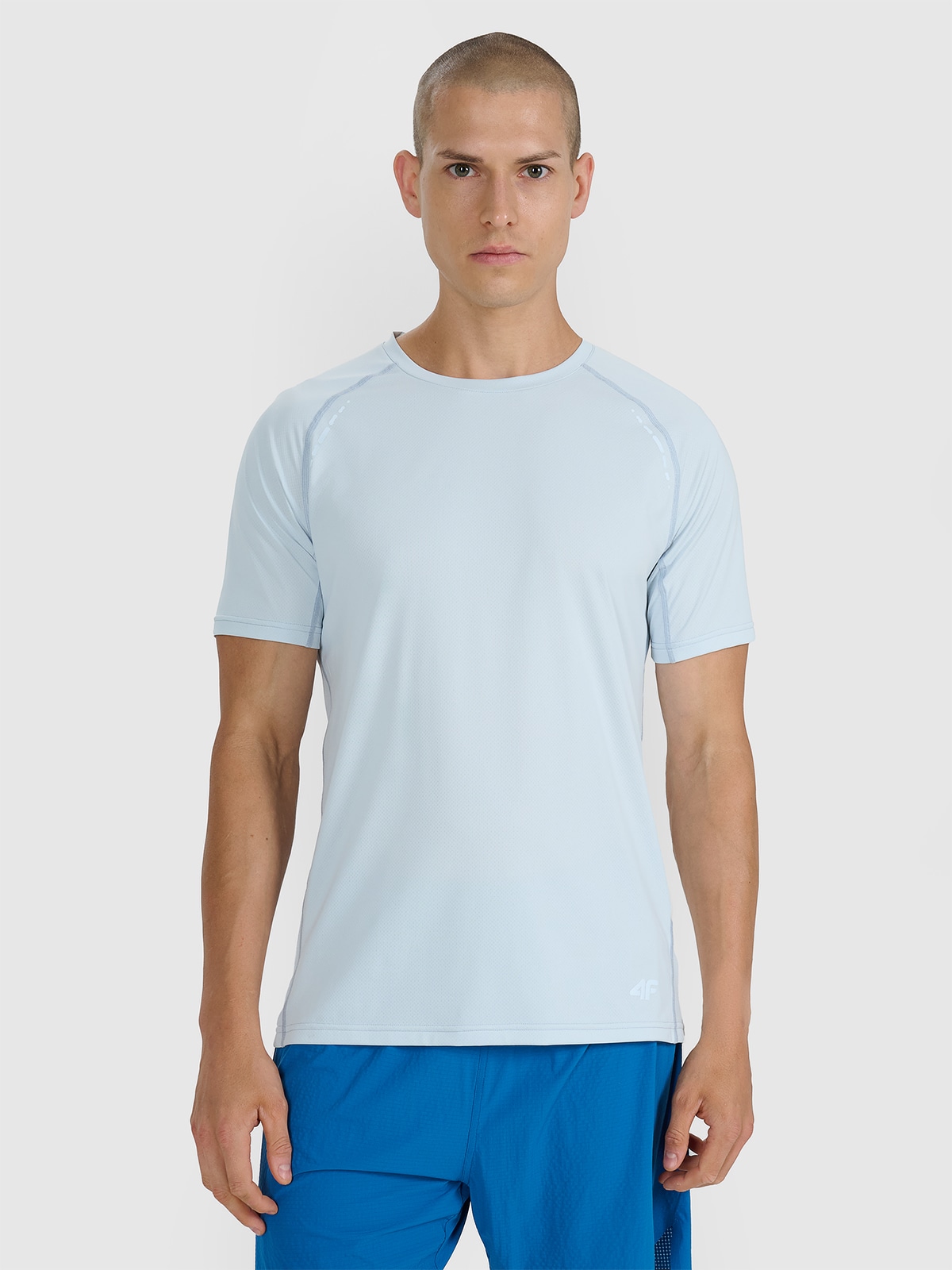 4F Koszulka do biegania w terenie szybkoschnąca męska - szara L
