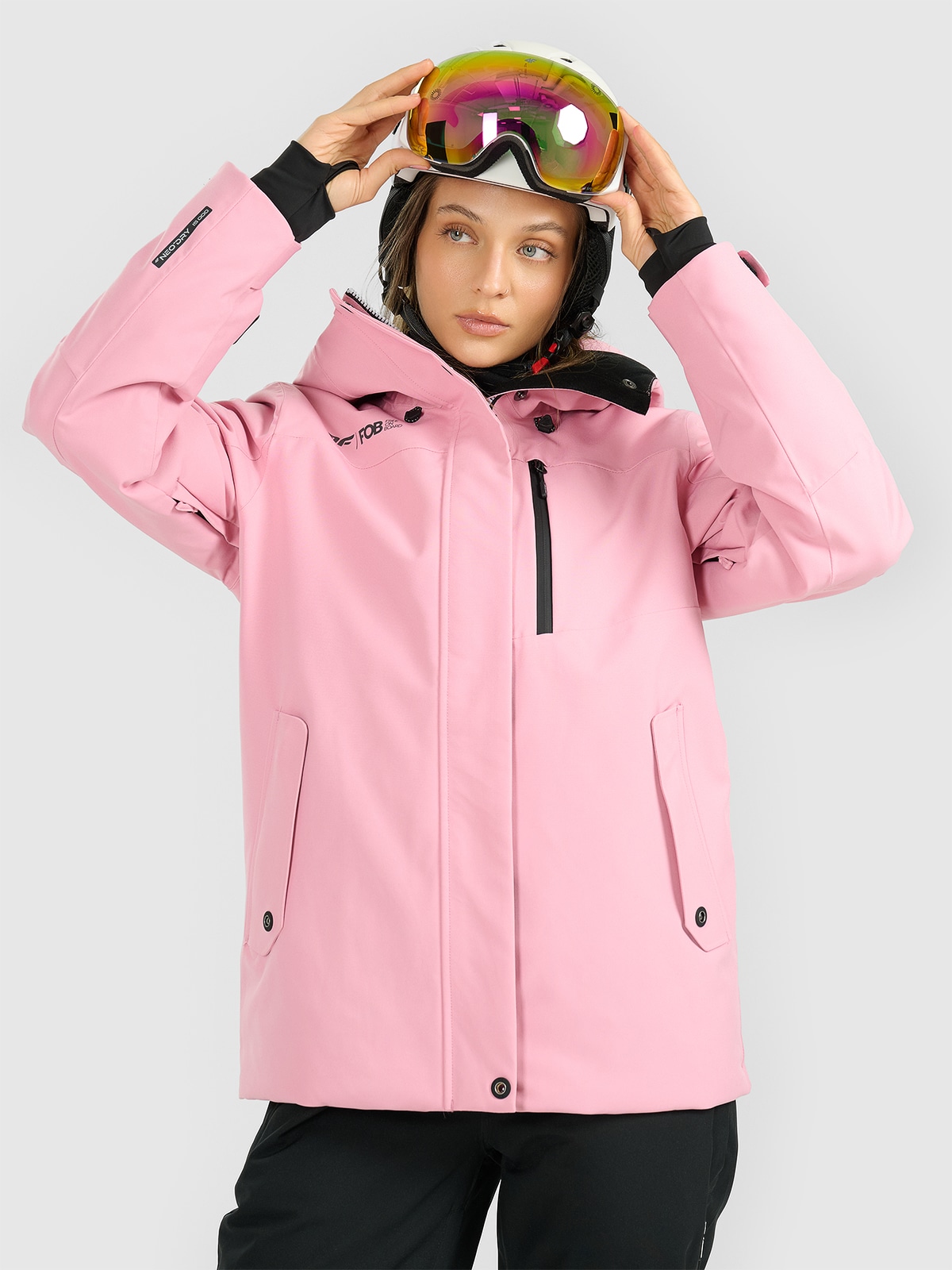 4F Kurtka snowboardowa membrana 15000 damska - różowa XL