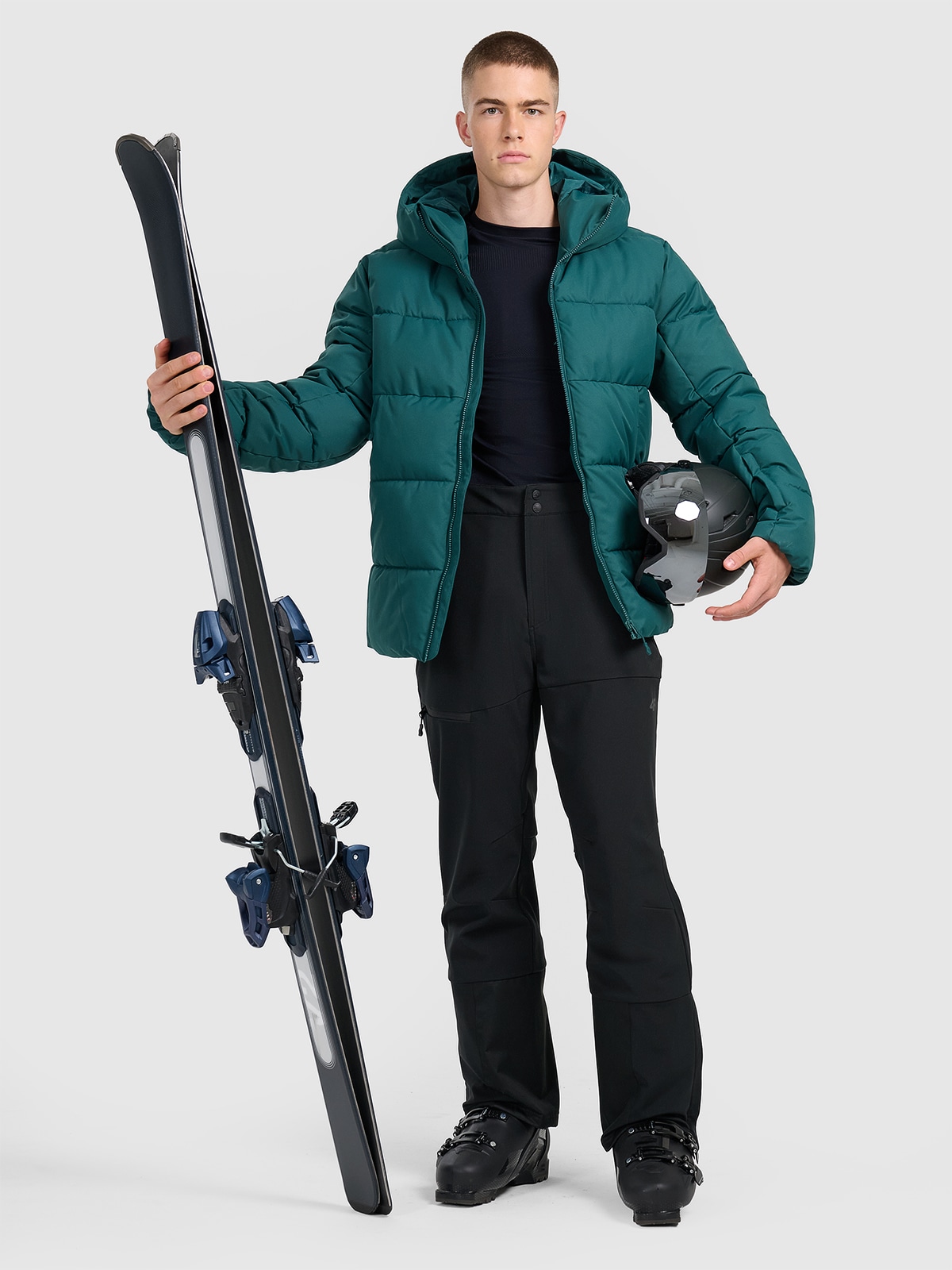 4F Spodnie narciarskie softshellowe membrana 10000 męskie - czarne 3XL