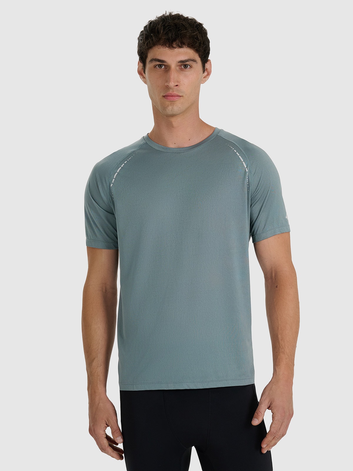 4F Koszulka do biegania szybkoschnąca męska - szara L