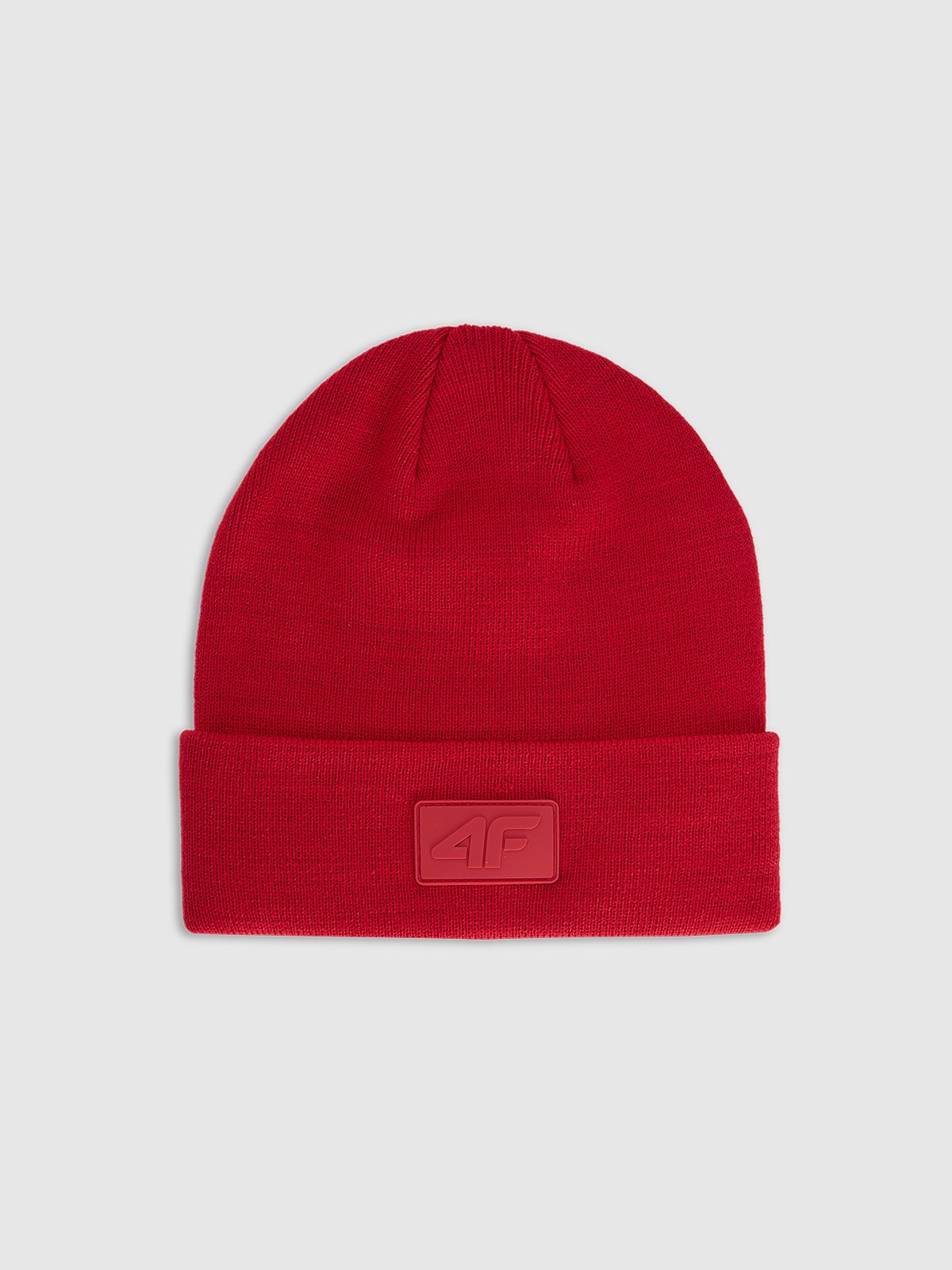 4F Czapka beanie uniseks - czerwona Uniwersalny
